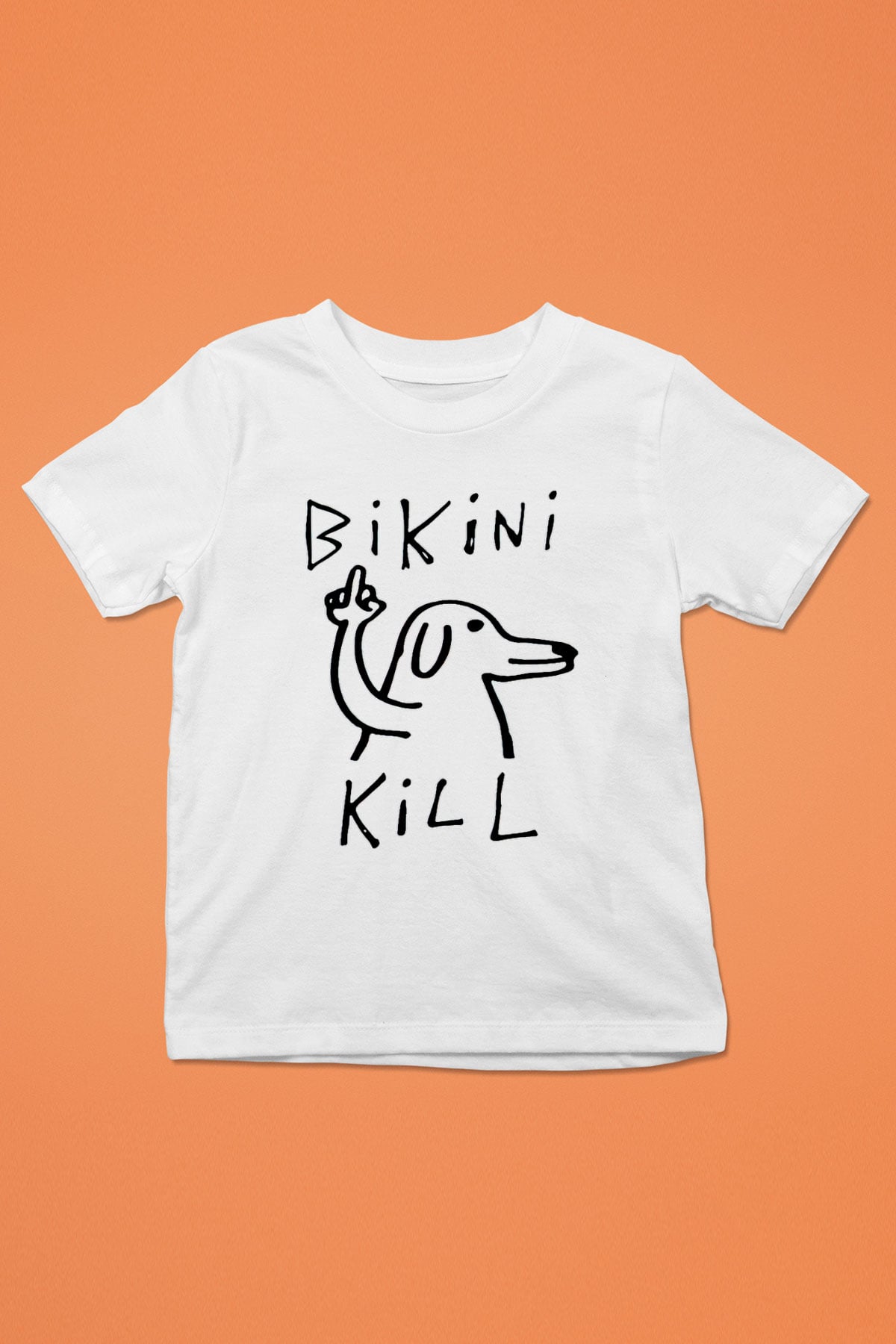 Bikini Kill Baskılı Beyaz Unisex Beyaz Çocuk Tişört - Tshirt