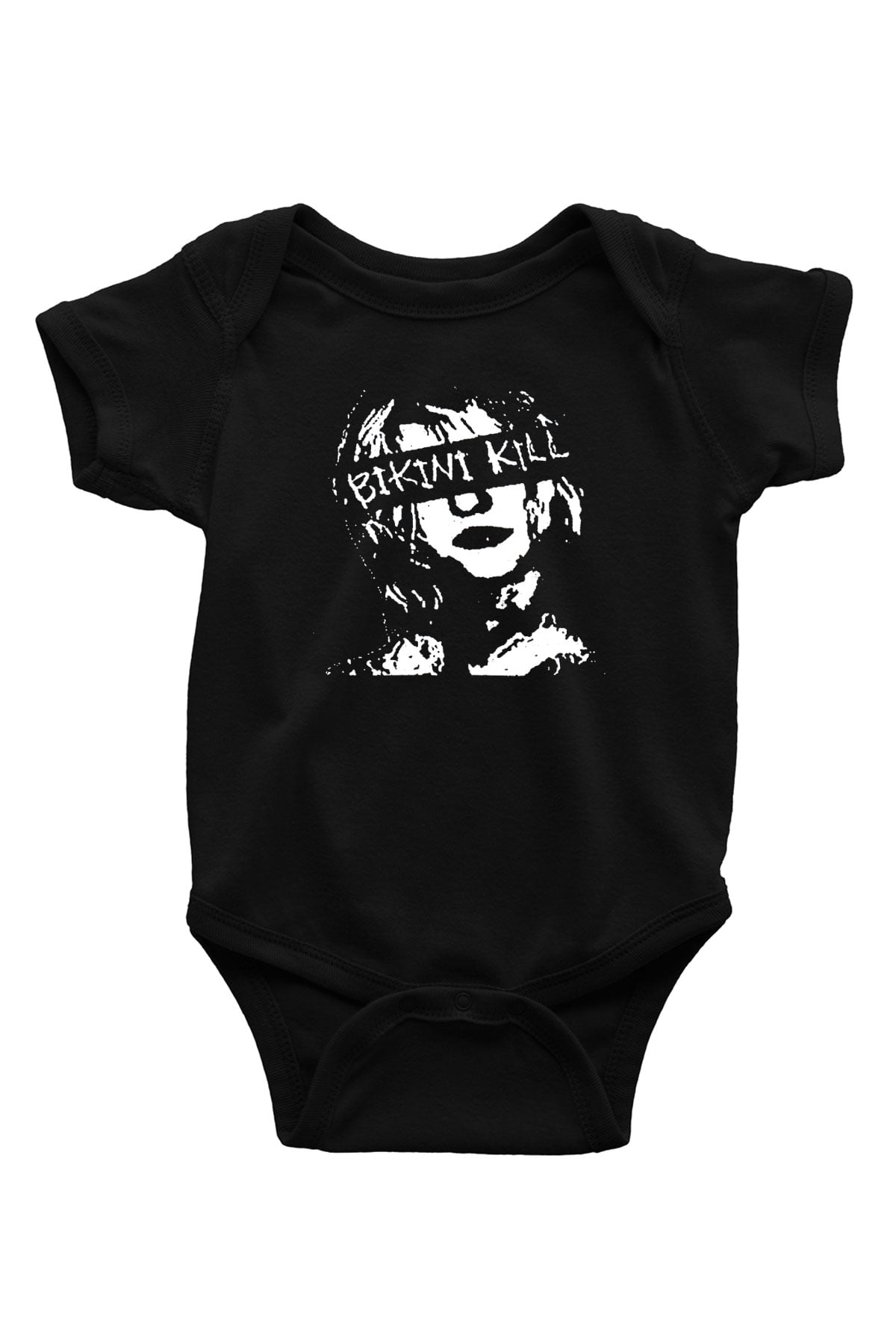 Bikini Kill Baskılı Unisex Siyah Bebek Body - Zıbın