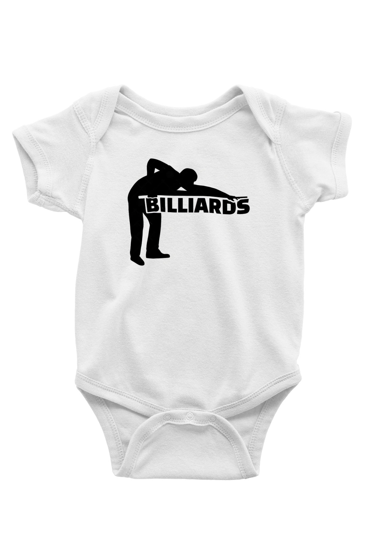 Bilardo Beyaz Bebek Body - Zıbın