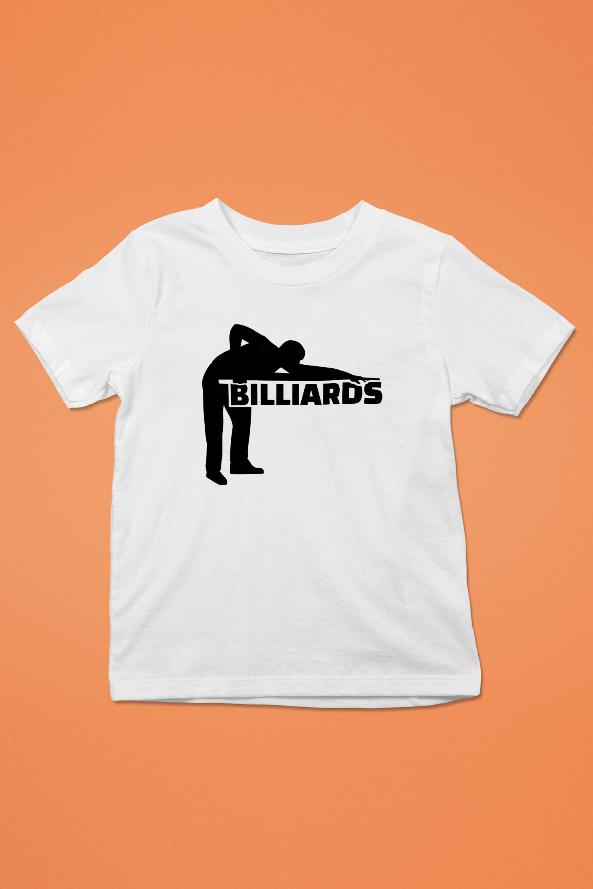 Bilardo Beyaz Unisex Çocuk Tişört