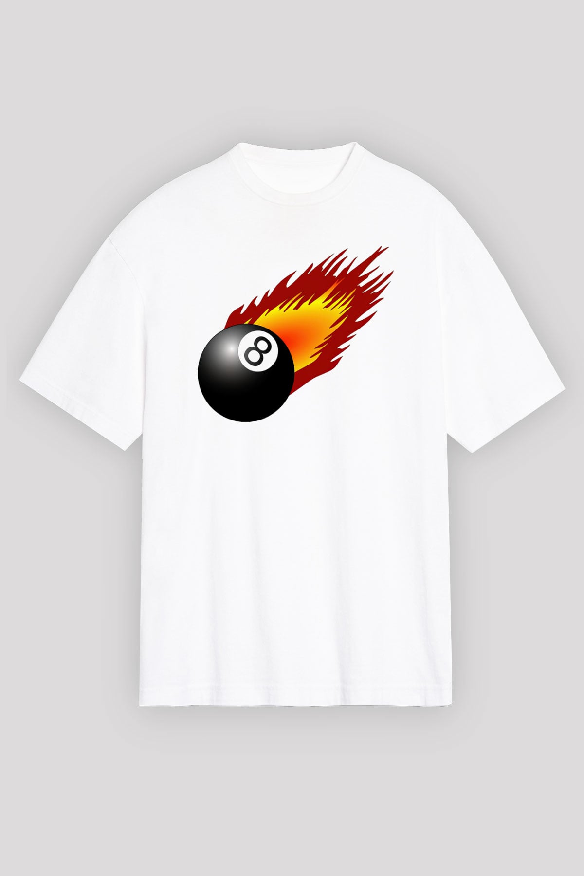 Bilardo Beyaz Unisex Tişört T-Shirt - TişörtFabrikası