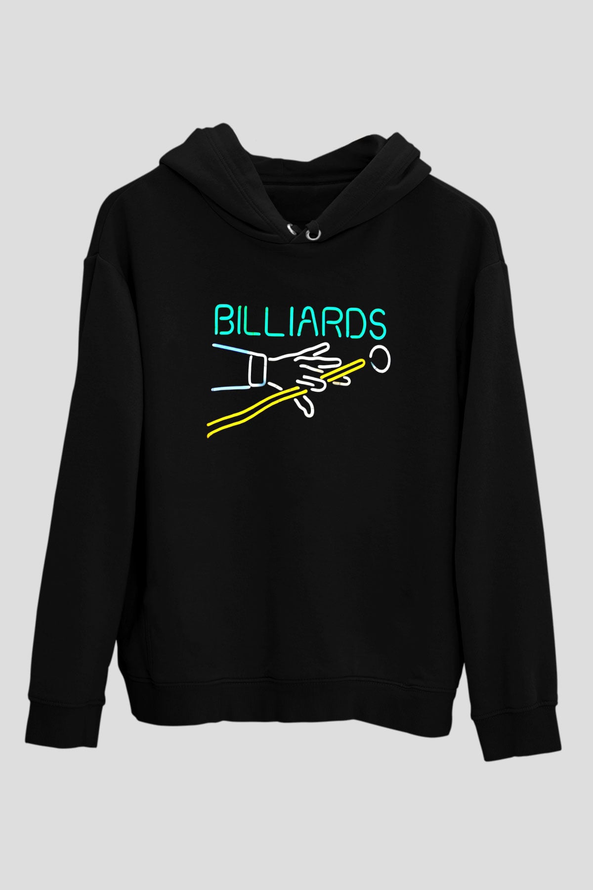 Bilardo Siyah Unisex Hoodie