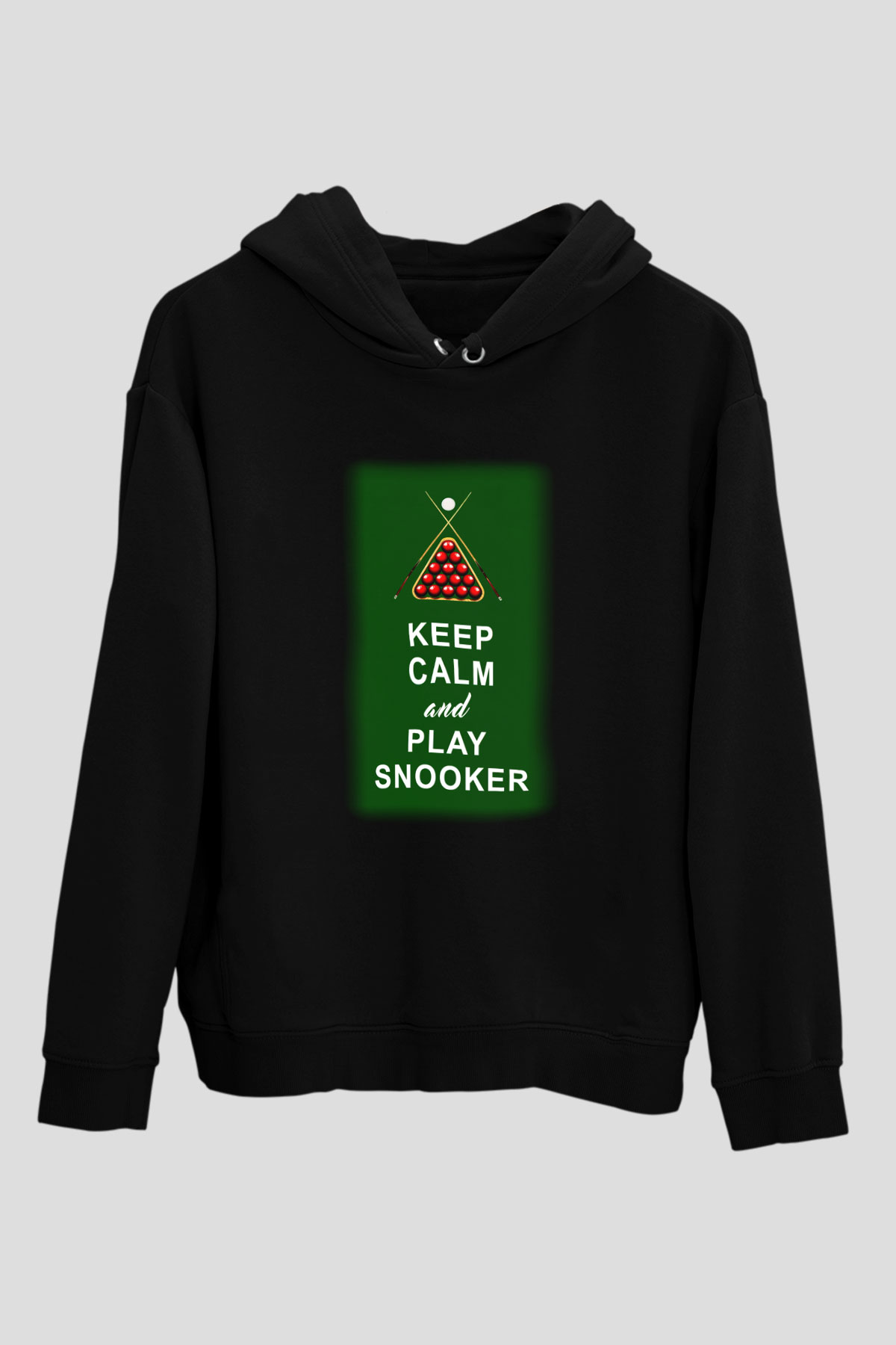 Bilardo Siyah Unisex Hoodie