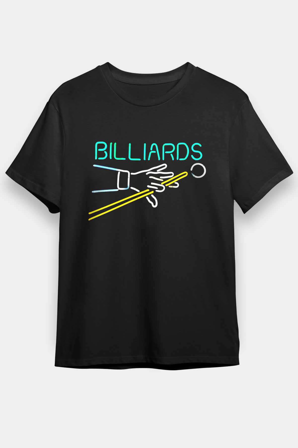 Bilardo Siyah Unisex Tişört T-Shirt - TişörtFabrikası