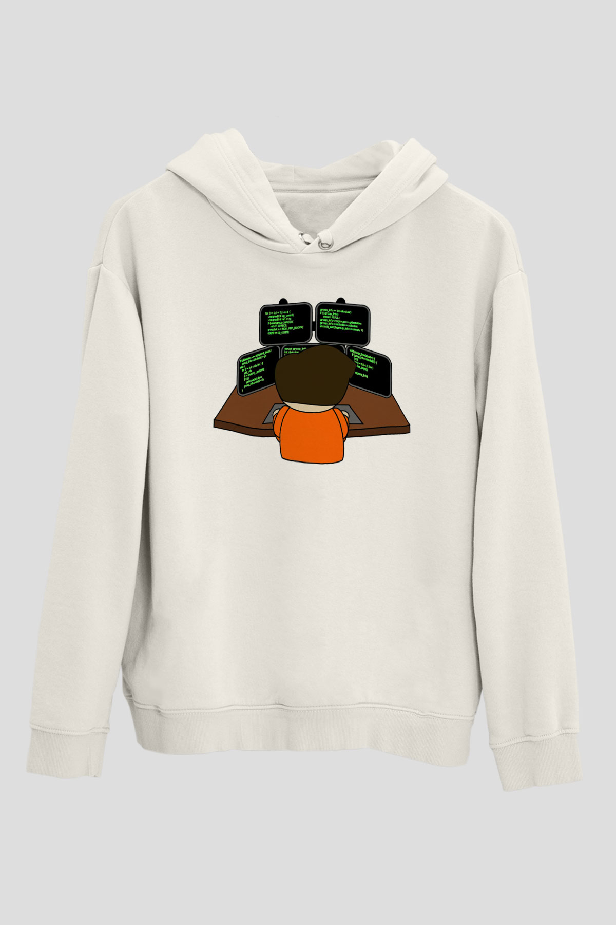 Bilgisayar programcısı Beyaz Unisex Hoodie