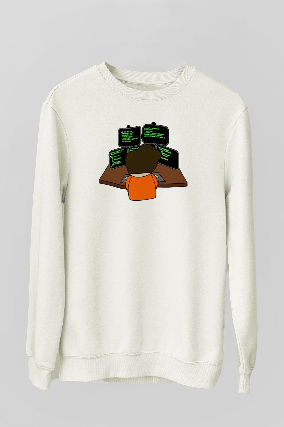 Bilgisayar programcısı Beyaz Unisex Sweatshirt