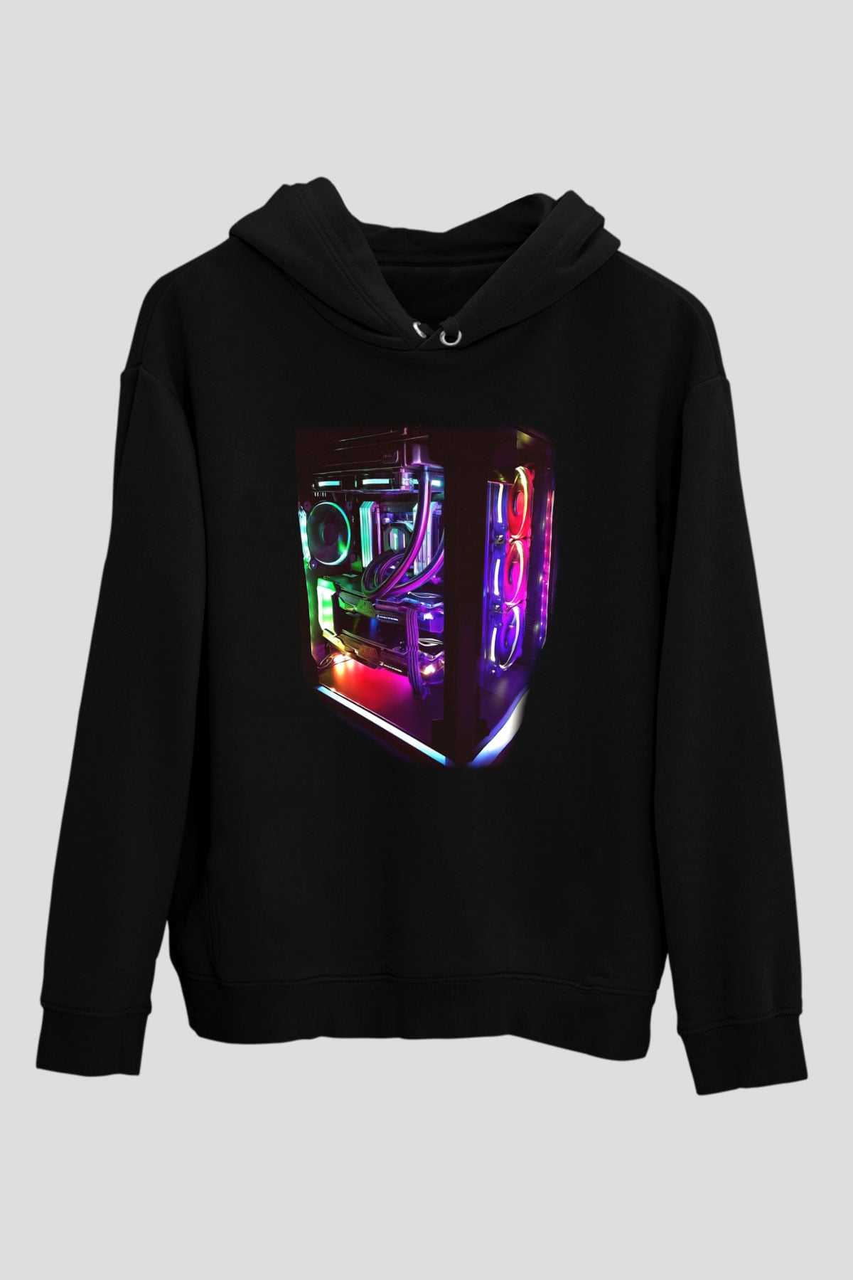 Bilgisayar programcısı Siyah Unisex Kapşonlu Sweatshirt