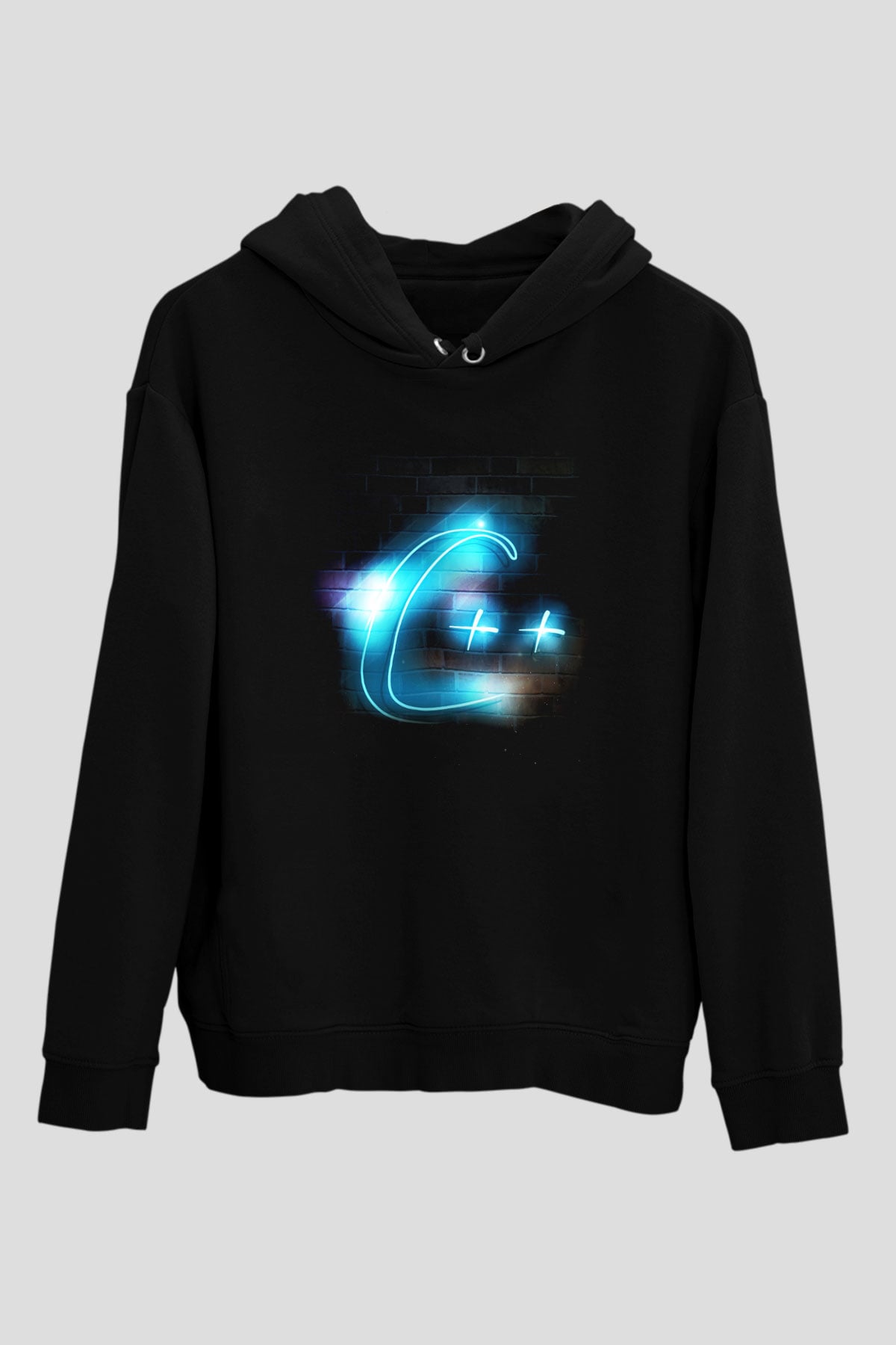 Bilgisayar programcısı Siyah Unisex Kapşonlu Sweatshirt