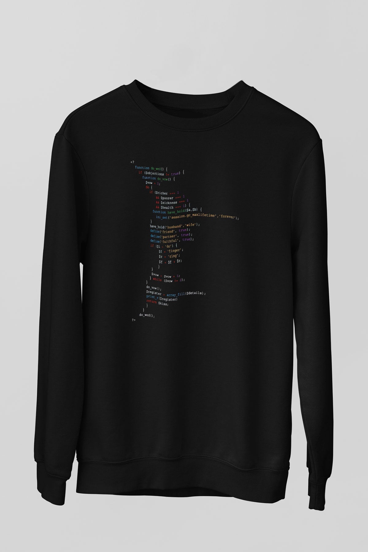 Bilgisayar programcısı Siyah Unisex Sweatshirt