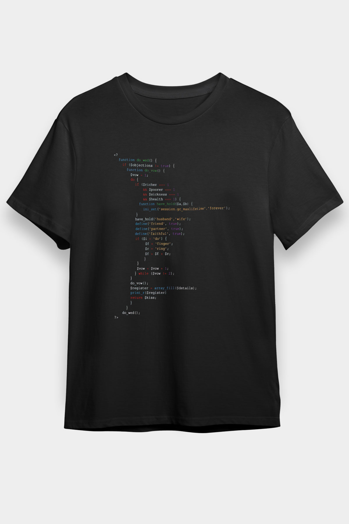 Bilgisayar programcısı Siyah Unisex Tişört T-Shirt - TişörtFabrikası