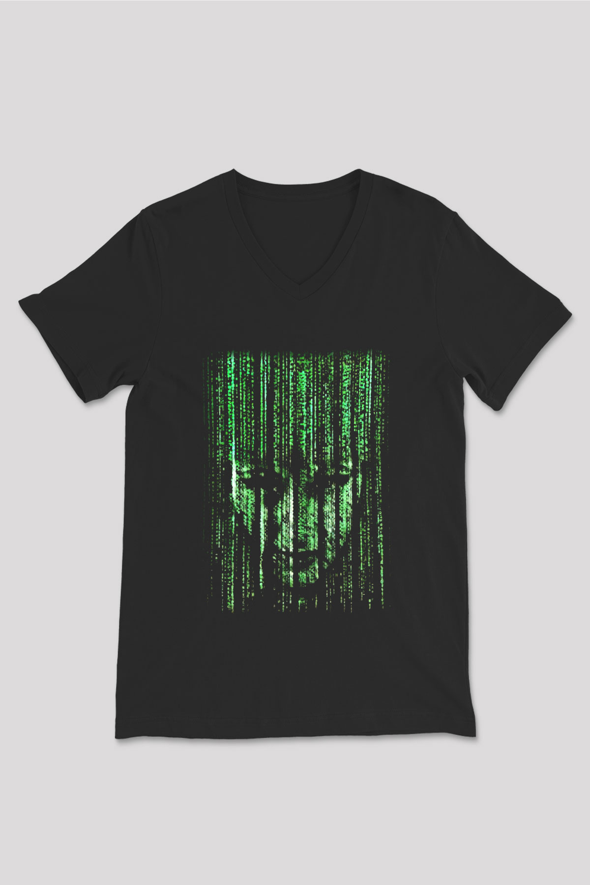 Bilgisayar programcısı Siyah Unisex V Yaka Tişört T-Shirt