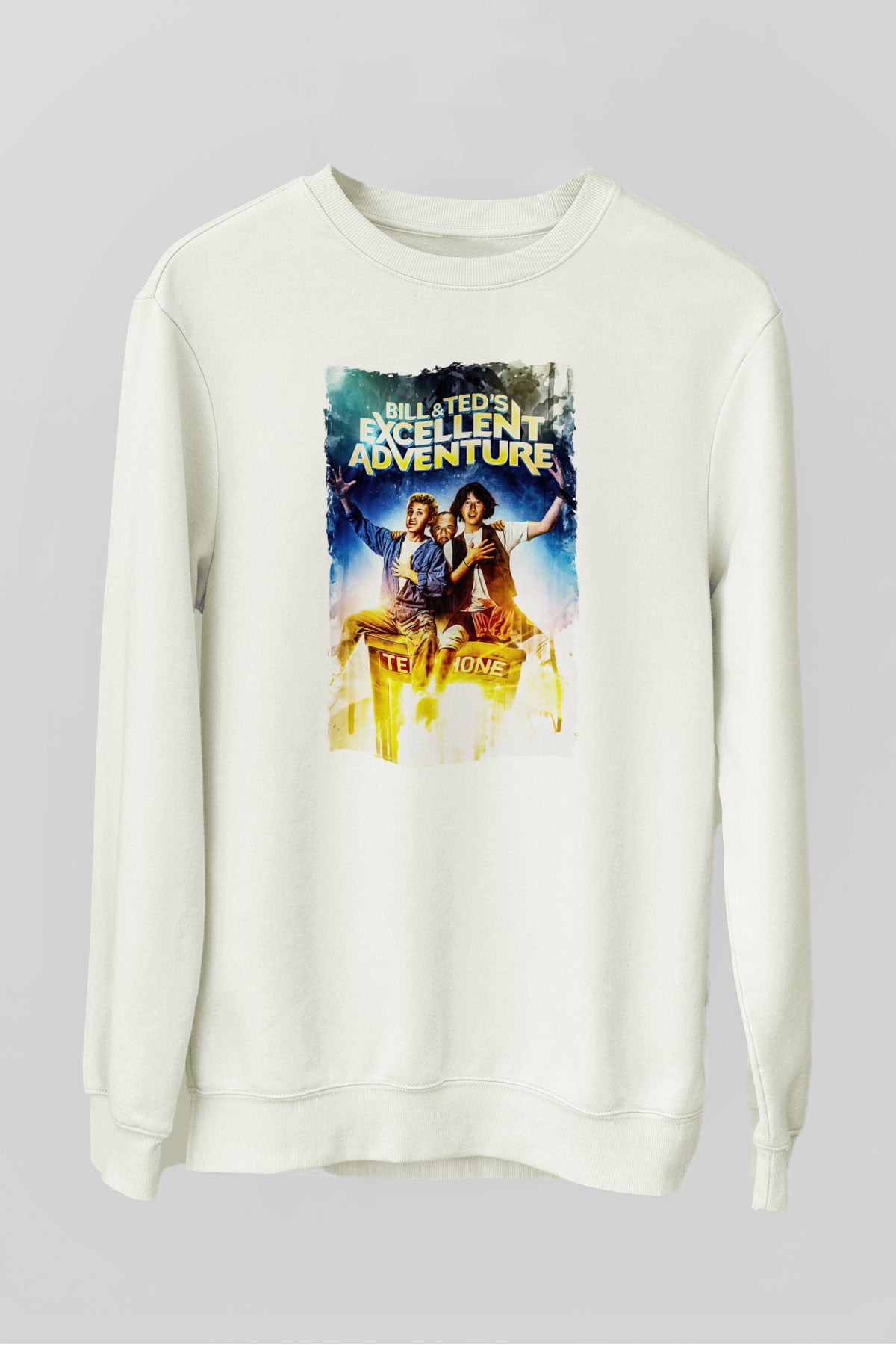Bill and Ted's Excellent Adventure Beyaz Unisex  Sweatshirt