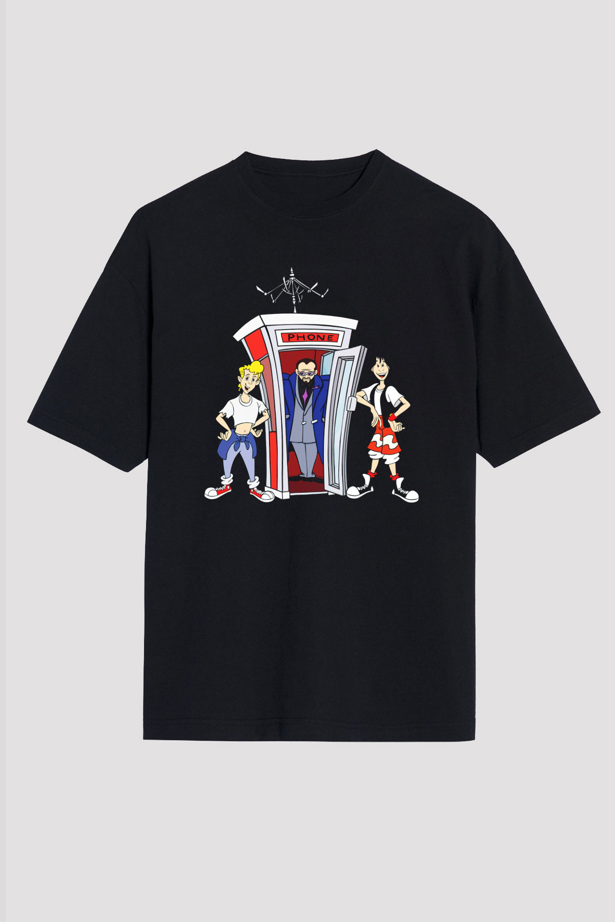 Bill and Ted's Excellent Adventure Siyah Unisex Oversize Tişört