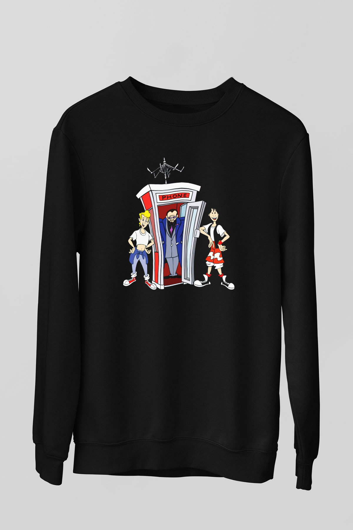Bill and Ted's Excellent Adventure Siyah Unisex Sweatshirt
