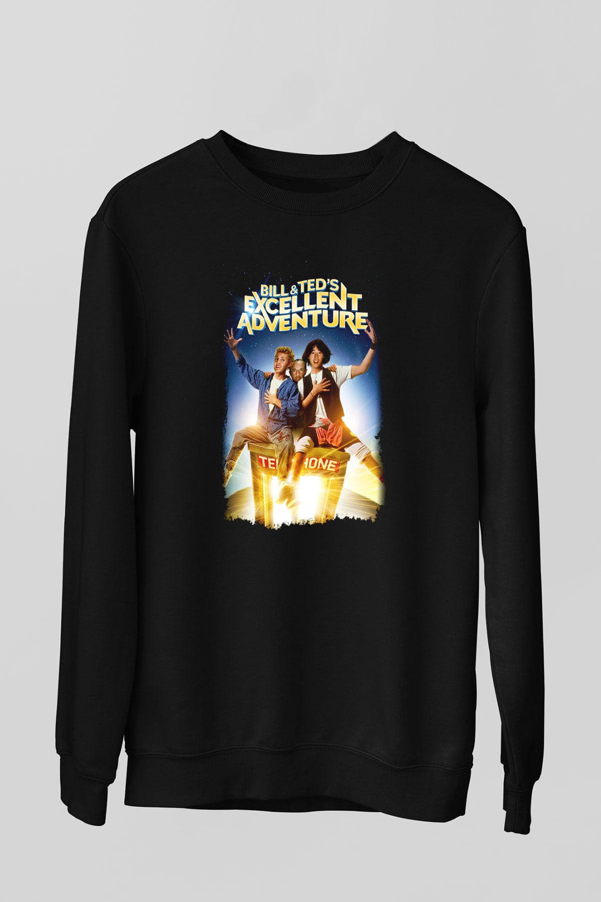 Bill and Ted's Excellent Adventure Siyah Unisex Sweatshirt