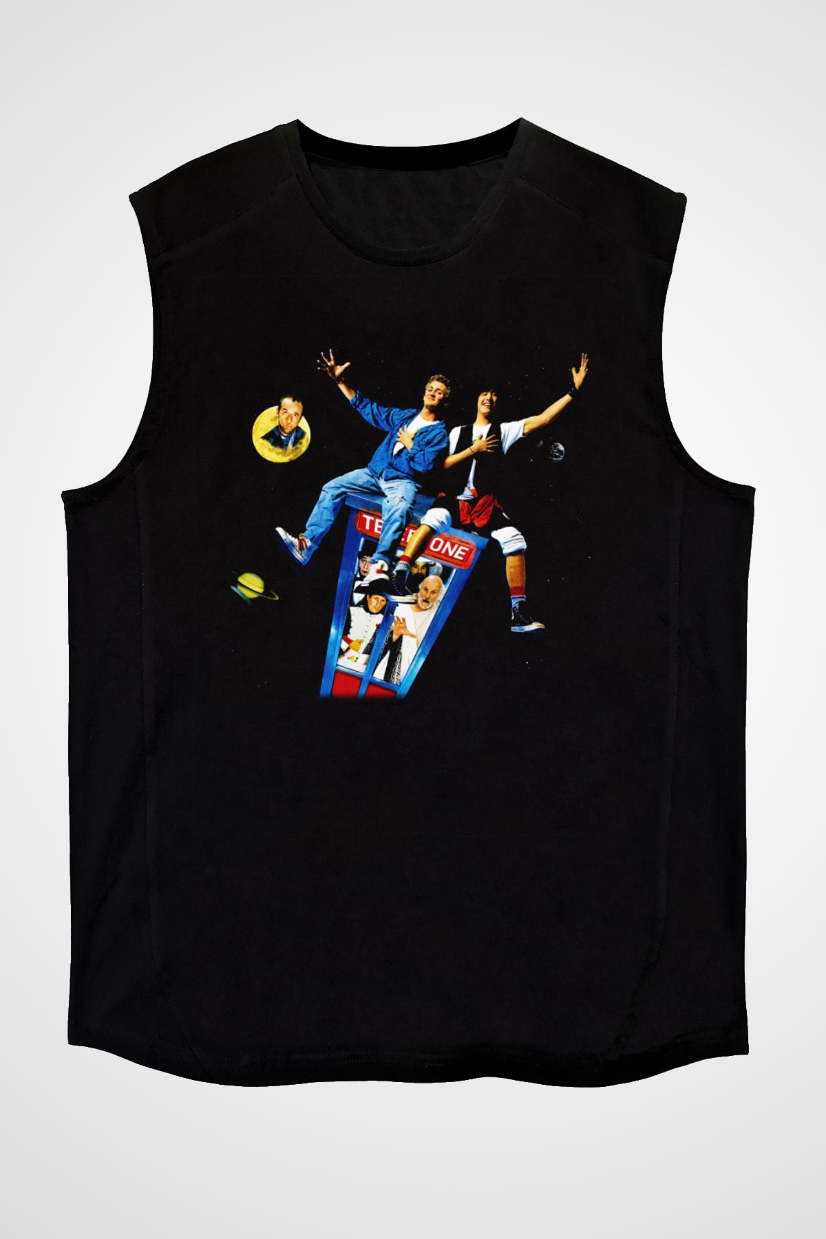 Bill and Ted's Excellent Adventure Siyah Unisex Kolsuz Tişört