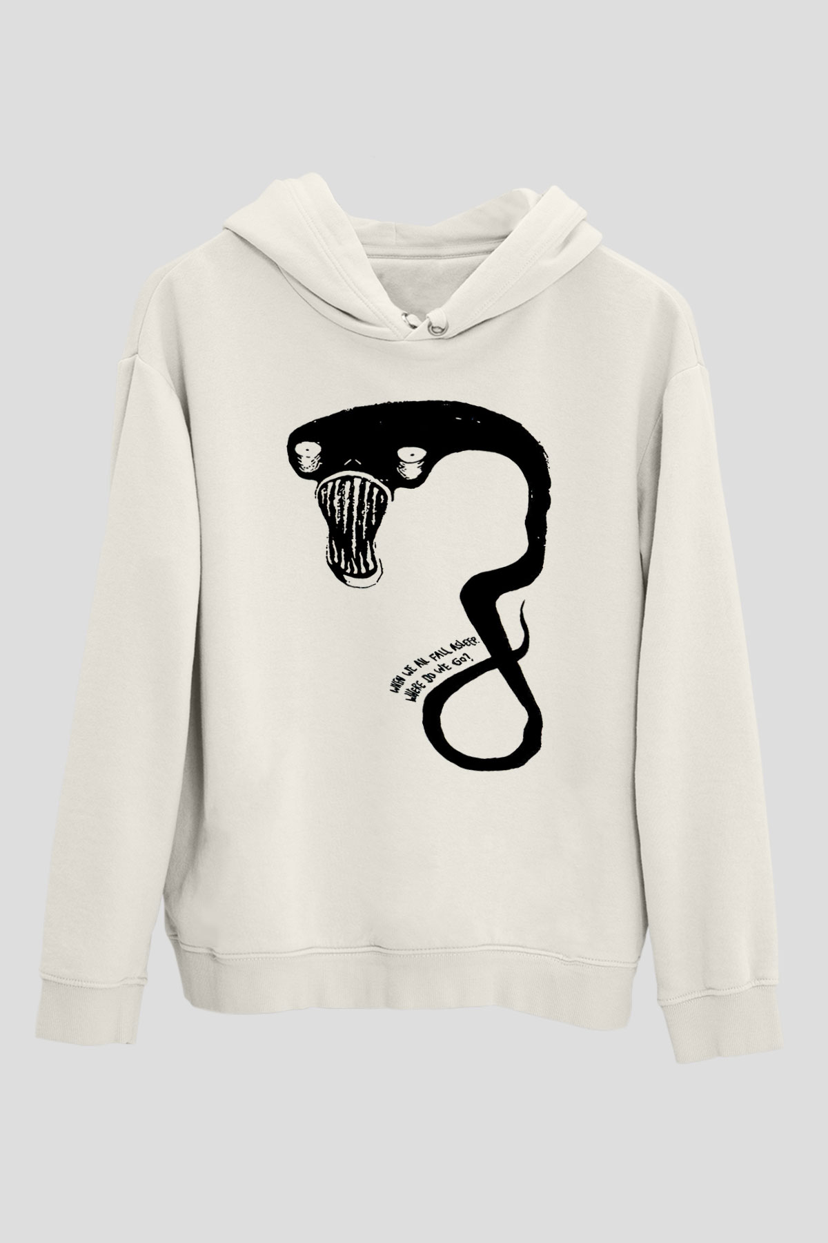 Billie Eilish Baskılı Beyaz Unisex Kapüşonlu Sweatshirt