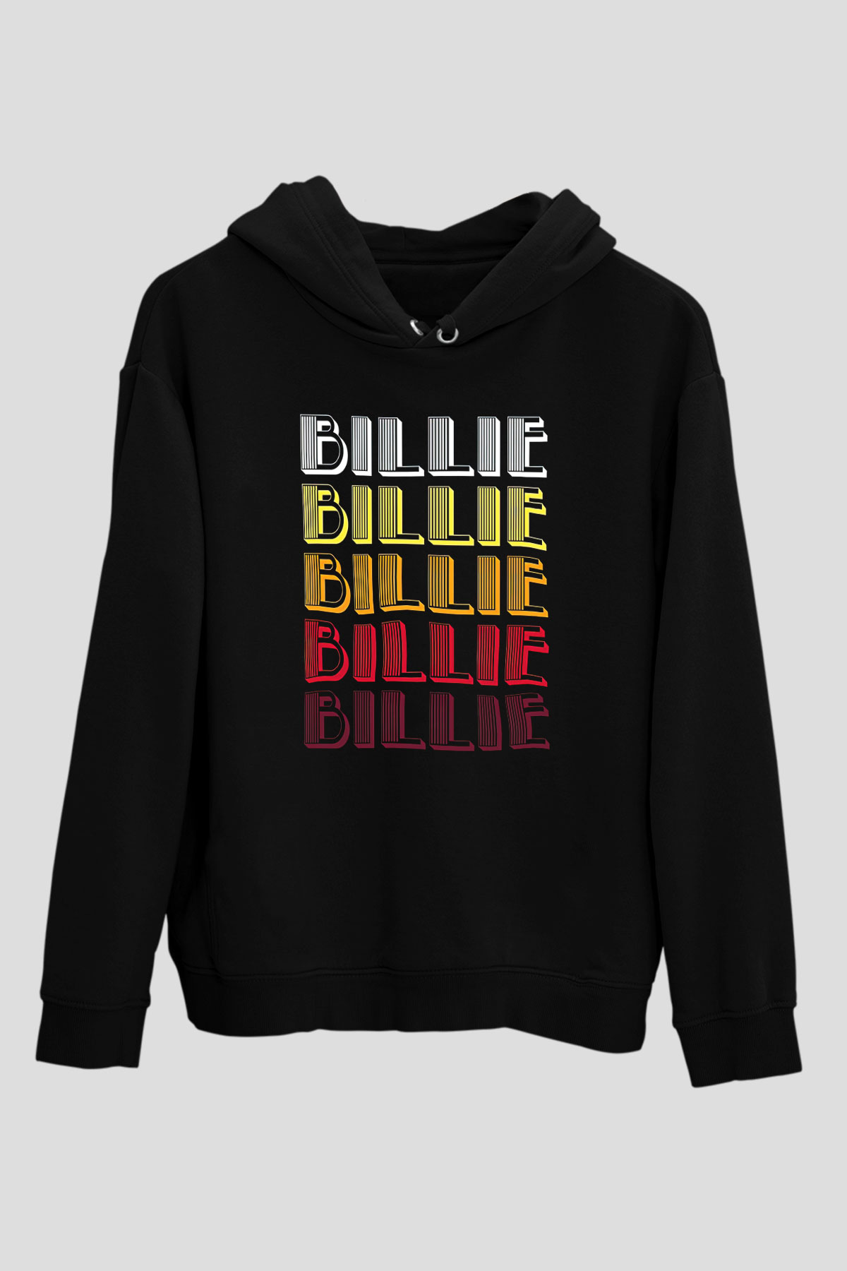 Billie Eilish Baskılı Unisex Siyah Hoodie