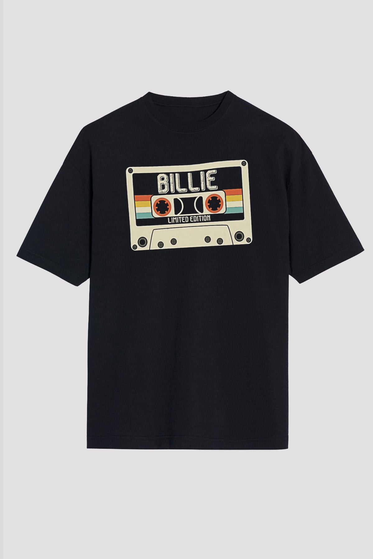 Billie Eilish Baskılı Unisex Siyah Oversize Tişört - Tshirt