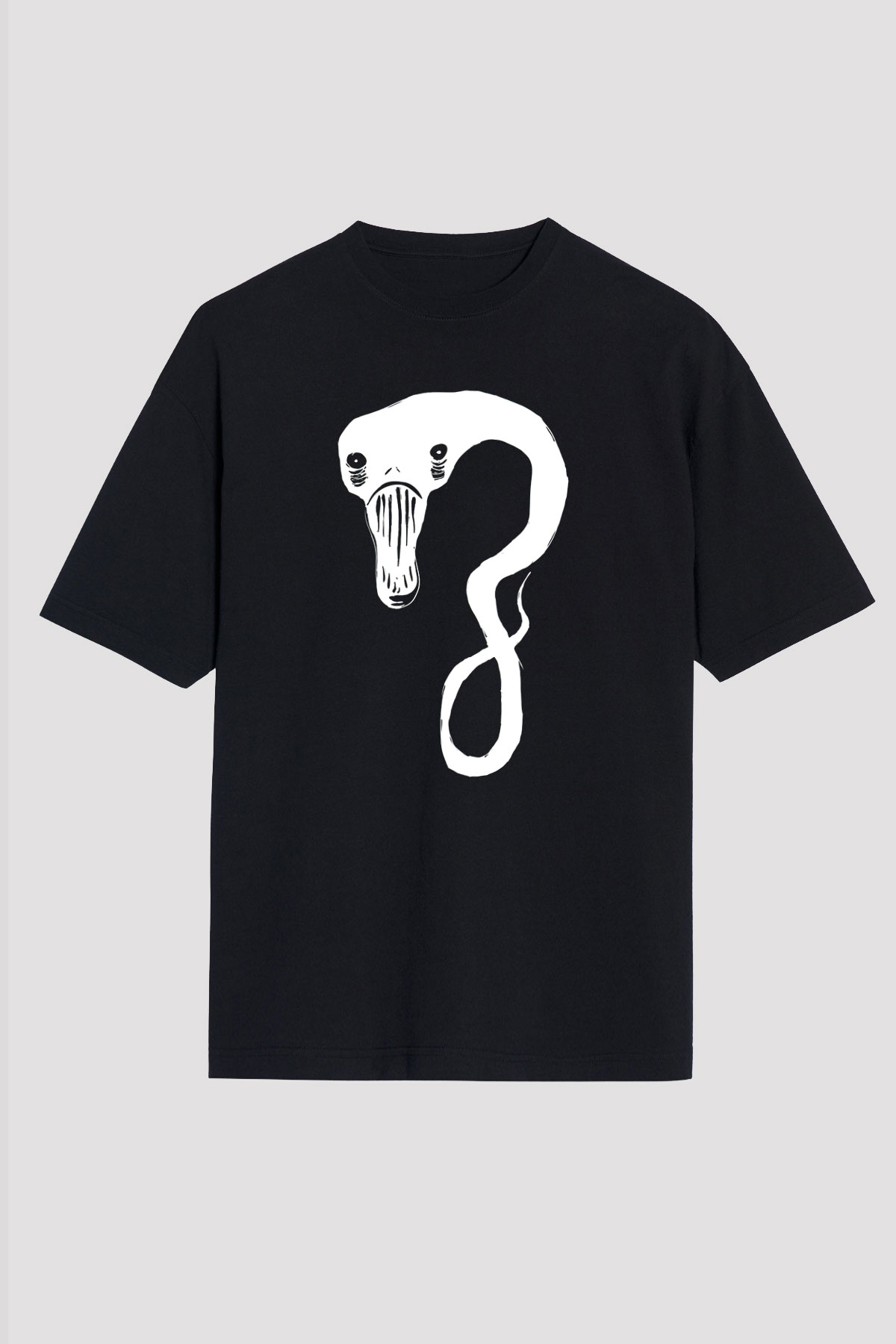 Billie Eilish Baskılı Unisex Siyah Oversize Tişört - Tshirt