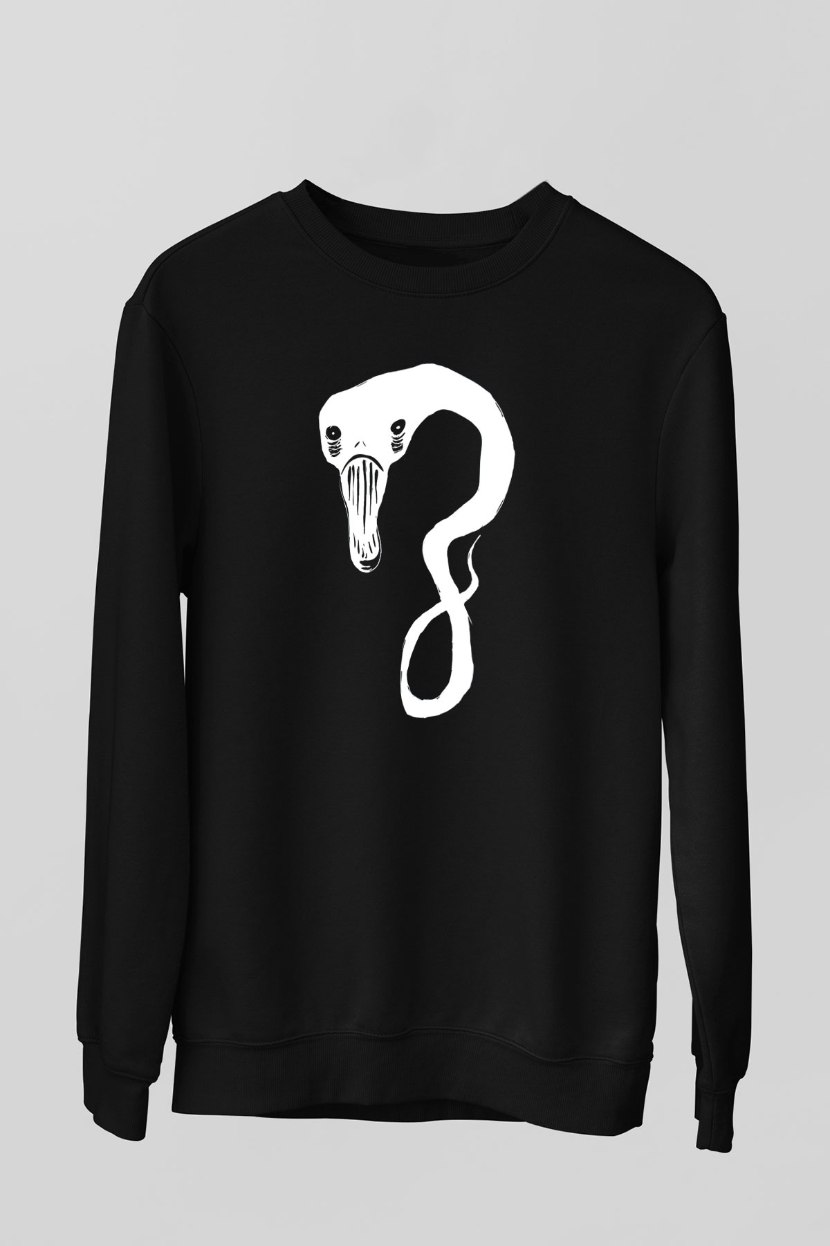 Billie Eilish Baskılı Unisex Siyah Sweatshirt