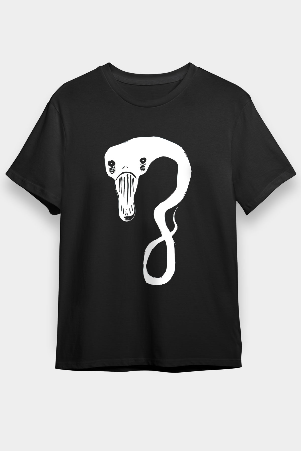 Billie Eilish Baskılı Unisex Siyah Tişört - Tshirt