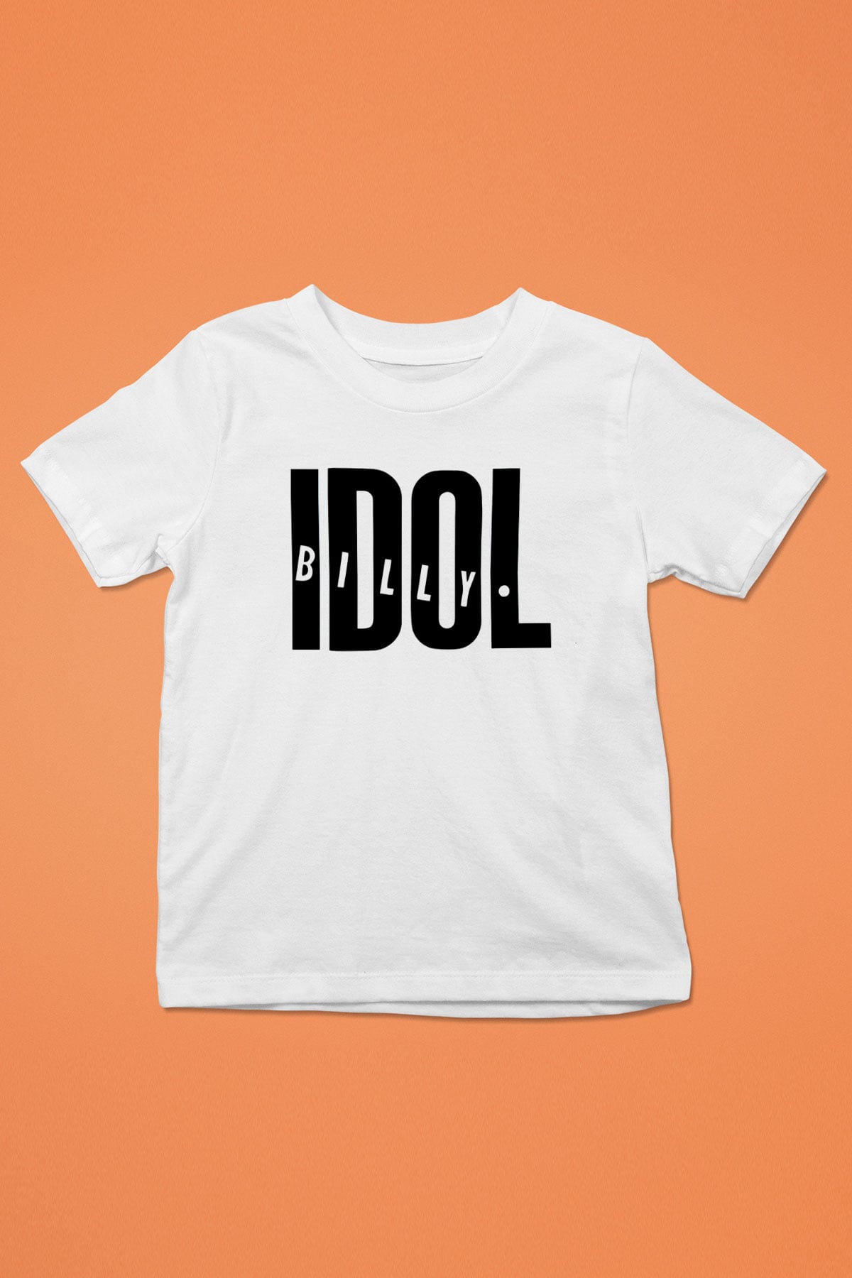 Billy Idol Baskılı Beyaz Unisex Çocuk Tişört