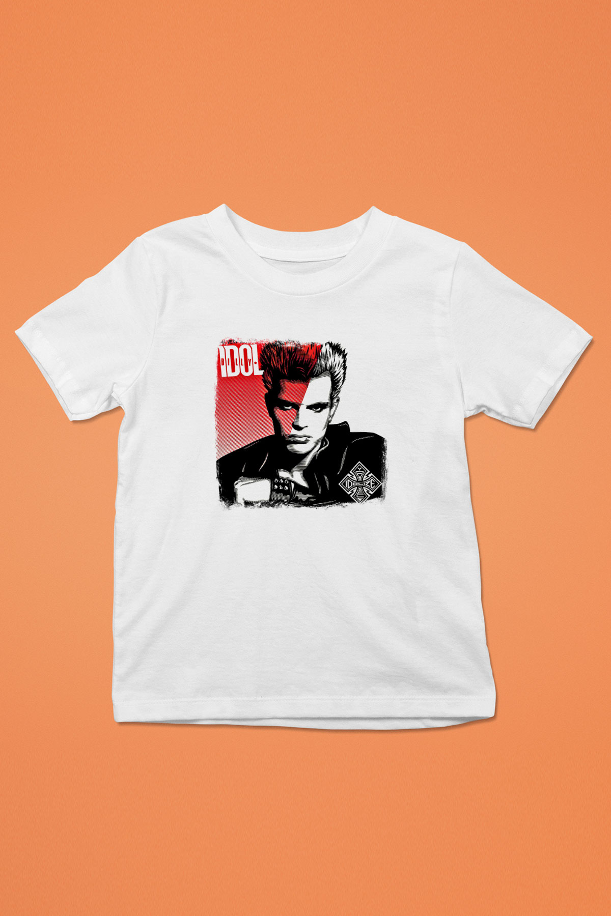 Billy Idol Baskılı Unisex Beyaz Çocuk Tişört
