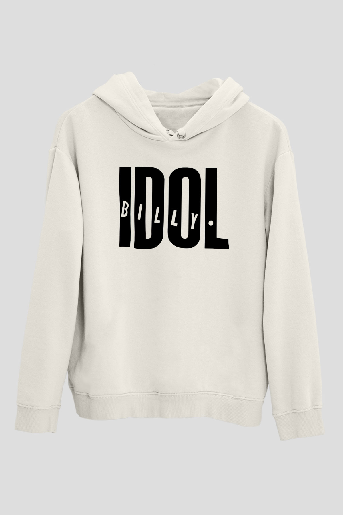 Billy Idol Beyaz Unisex Kapşonlu Sweatshirt