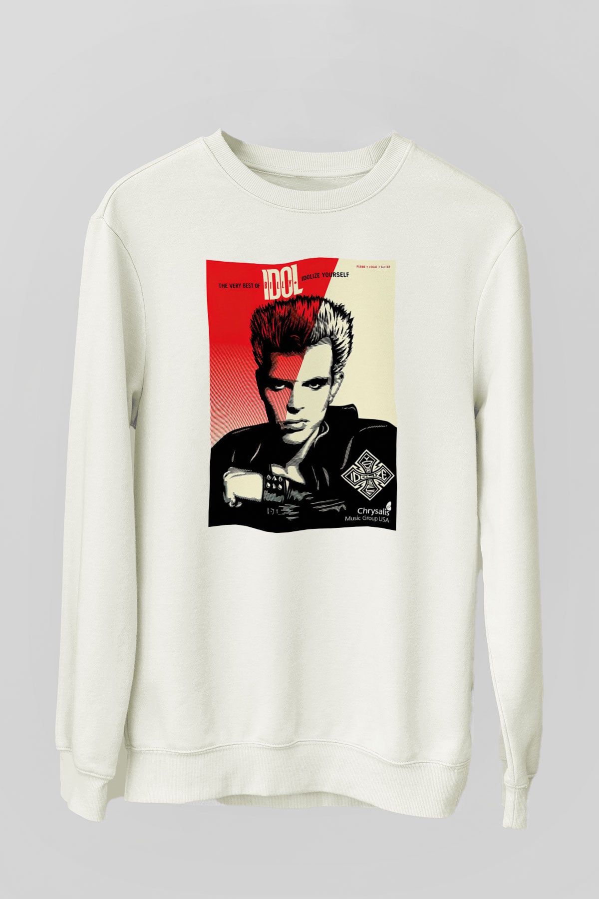 Billy Idol Beyaz Unisex Sweatshirt