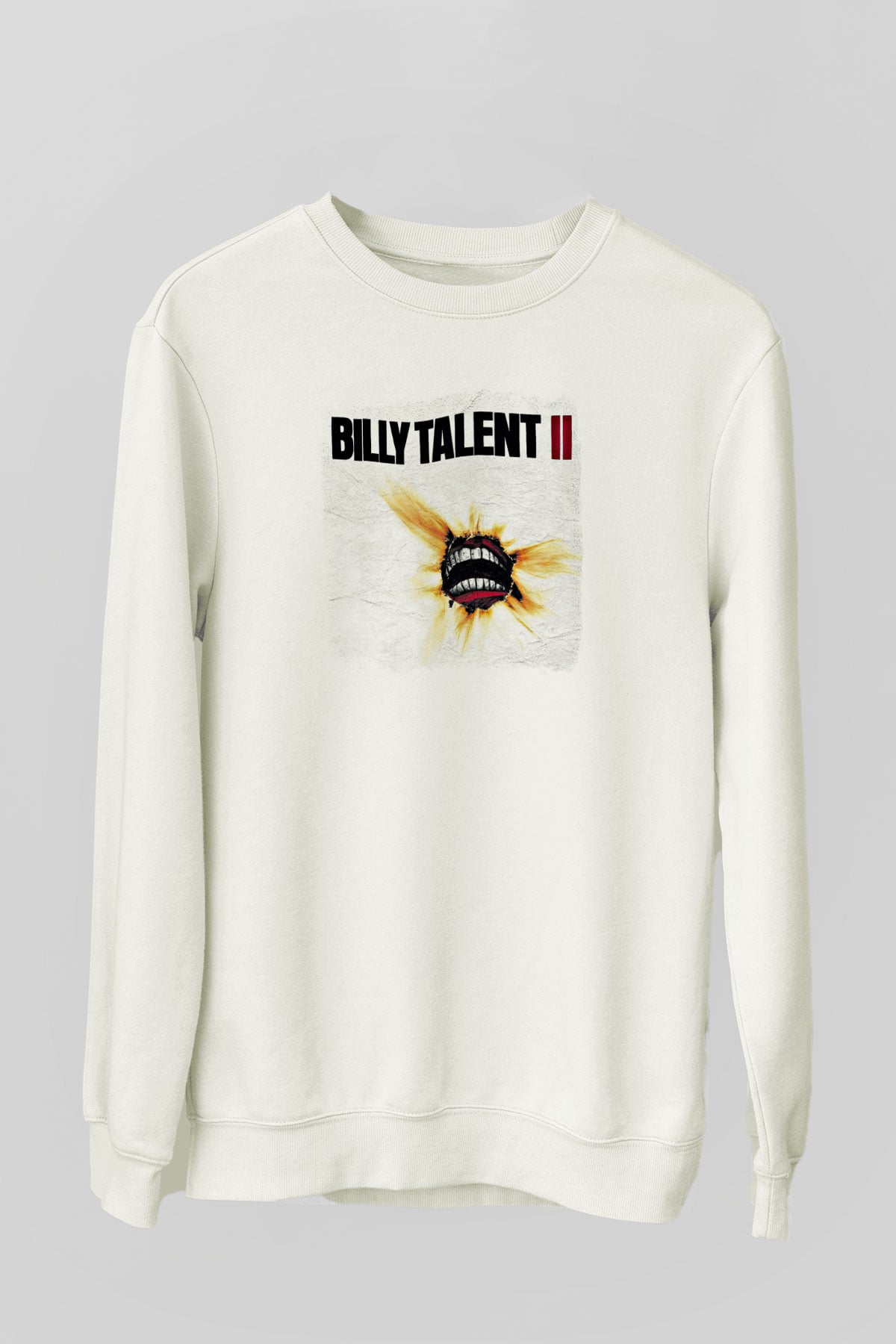Billy Talent Baskılı Unisex Beyaz Sweatshirt