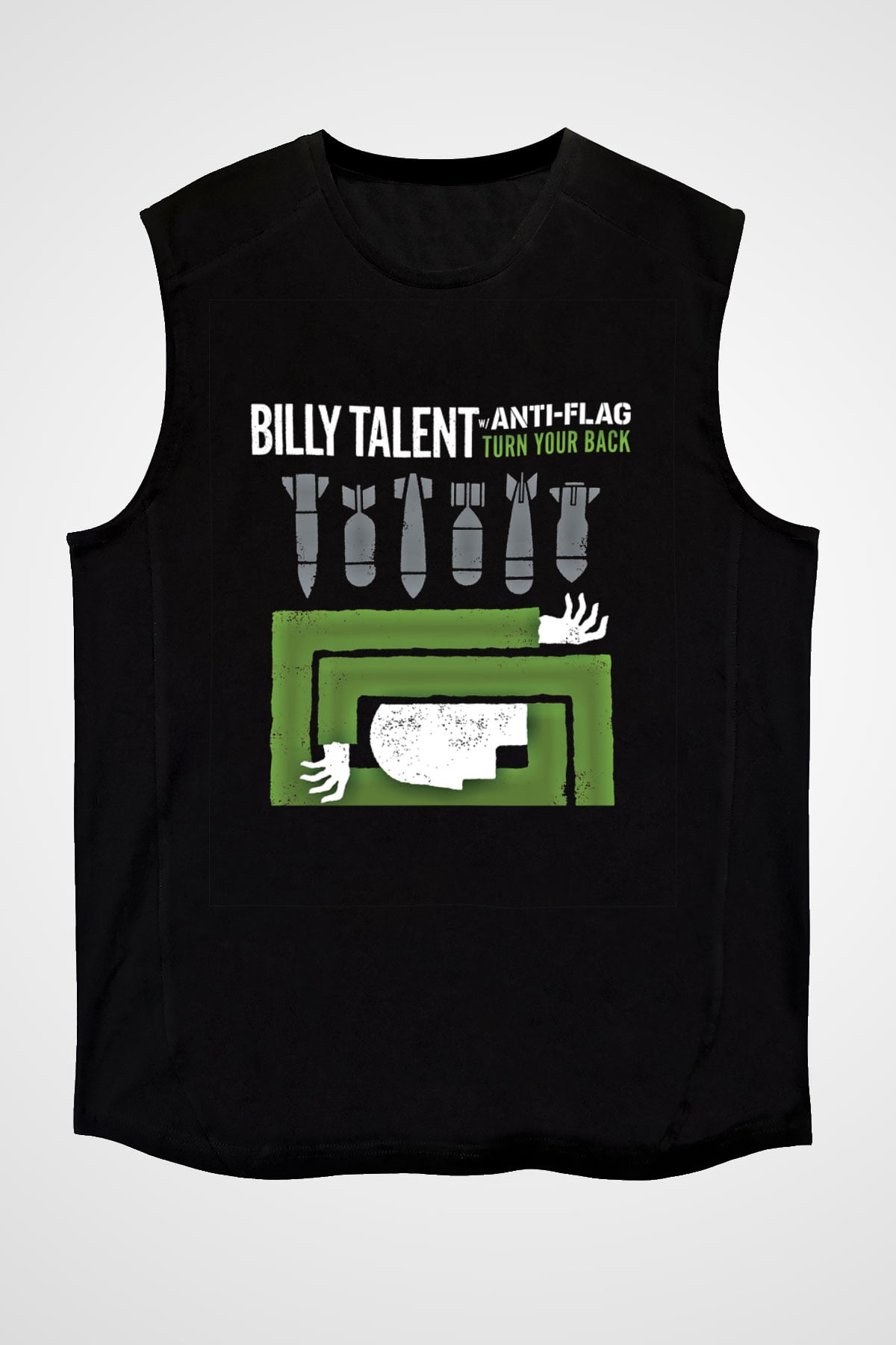 Billy Talent Baskılı Unisex Siyah Kolsuz Tişört