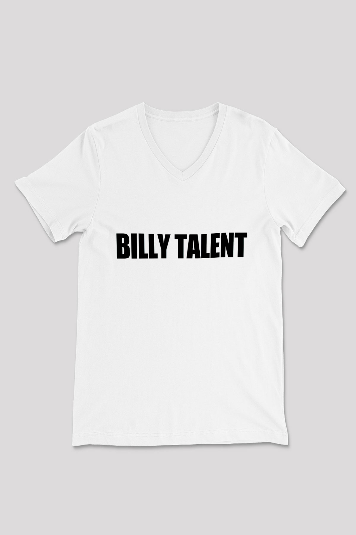 Billy Talent Beyaz Unisex V Yaka Tişört T-Shirt
