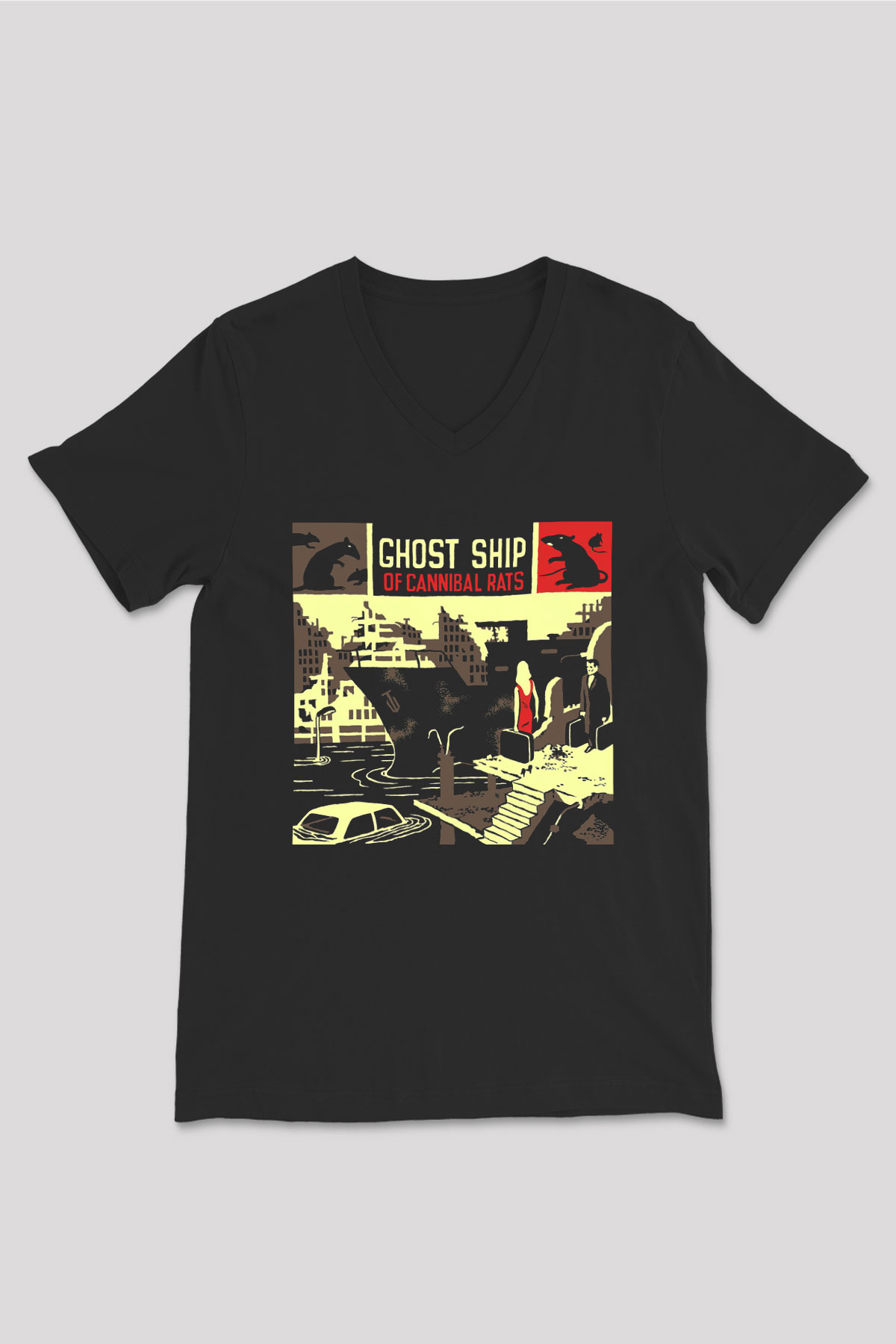 Billy Talent Siyah Unisex V Yaka Tişört T-Shirt