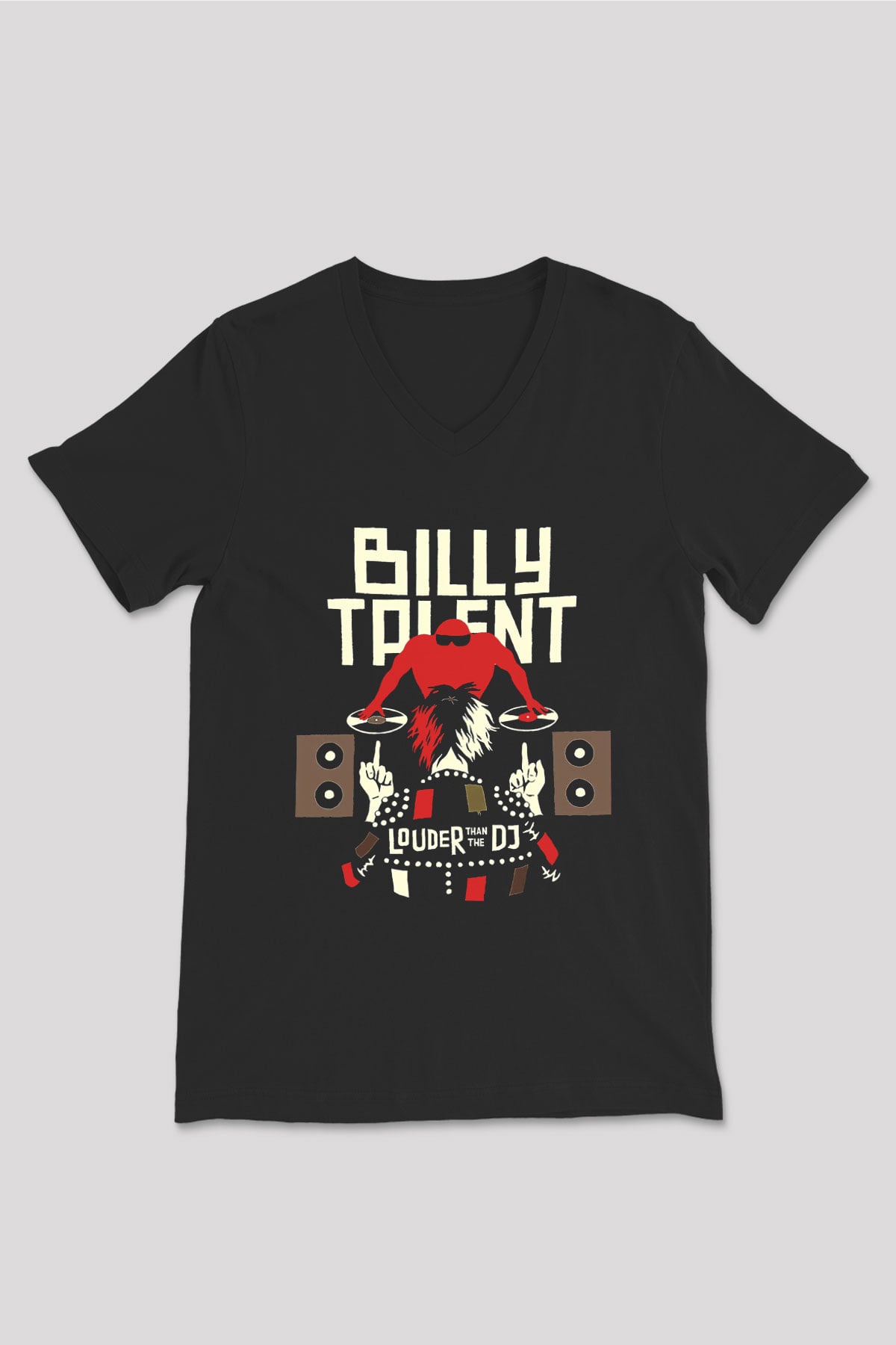 Billy Talent Siyah Unisex V Yaka Tişört T-Shirt