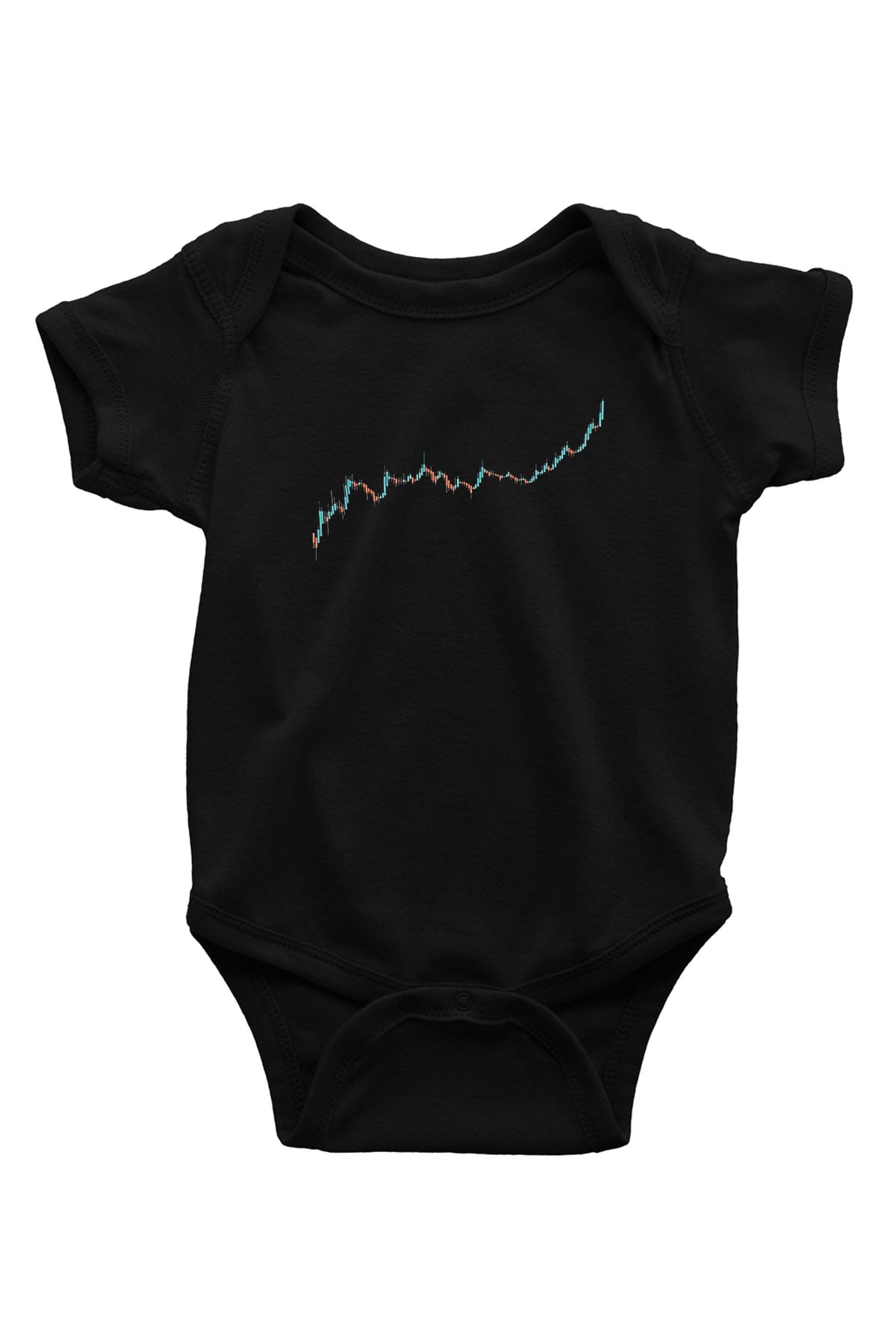 Binance Baskılı Unisex Siyah Bebek Body - Zıbın