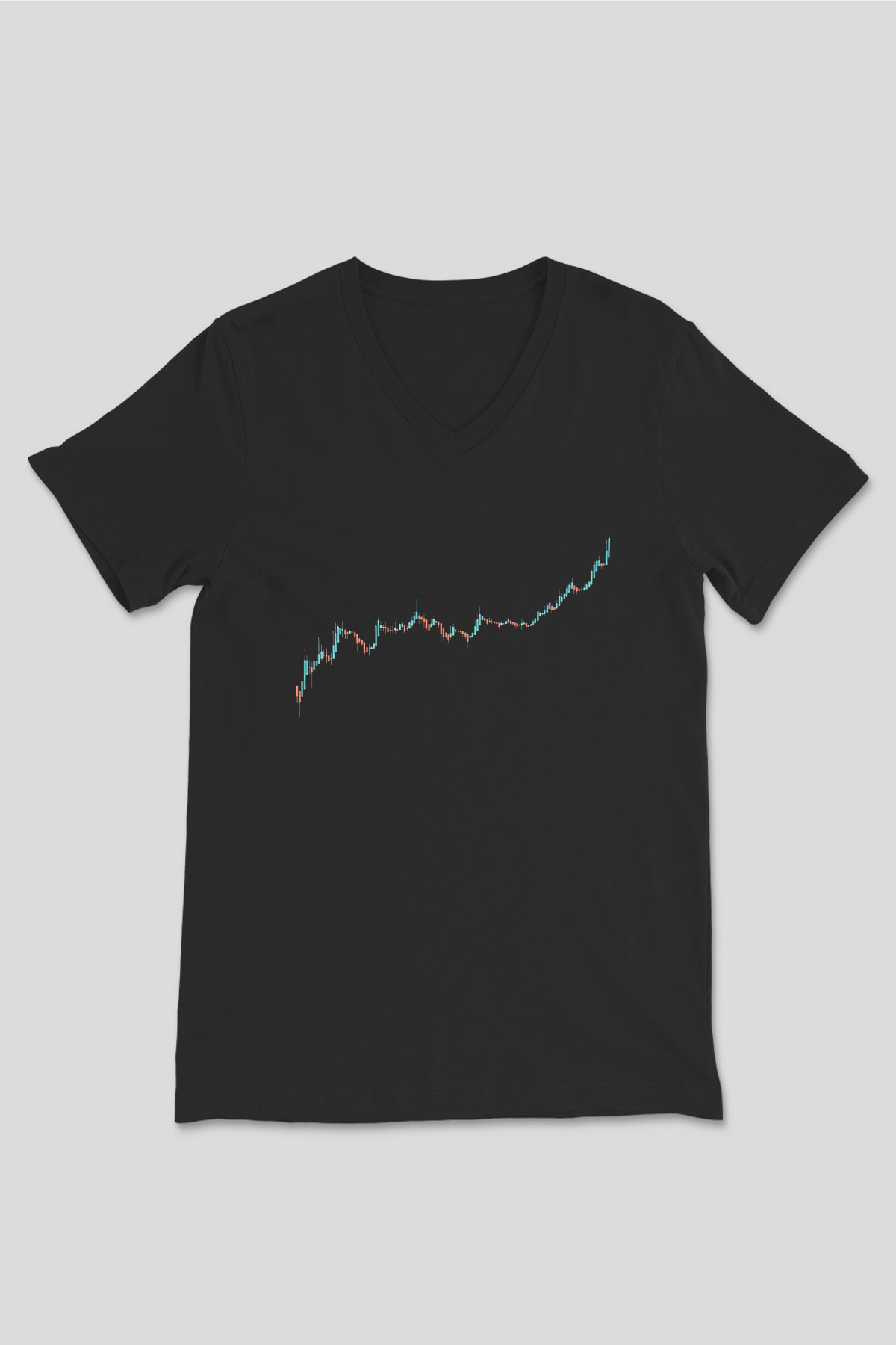 Binance Baskılı Unisex Siyah V Yaka Tişört - Tshirt