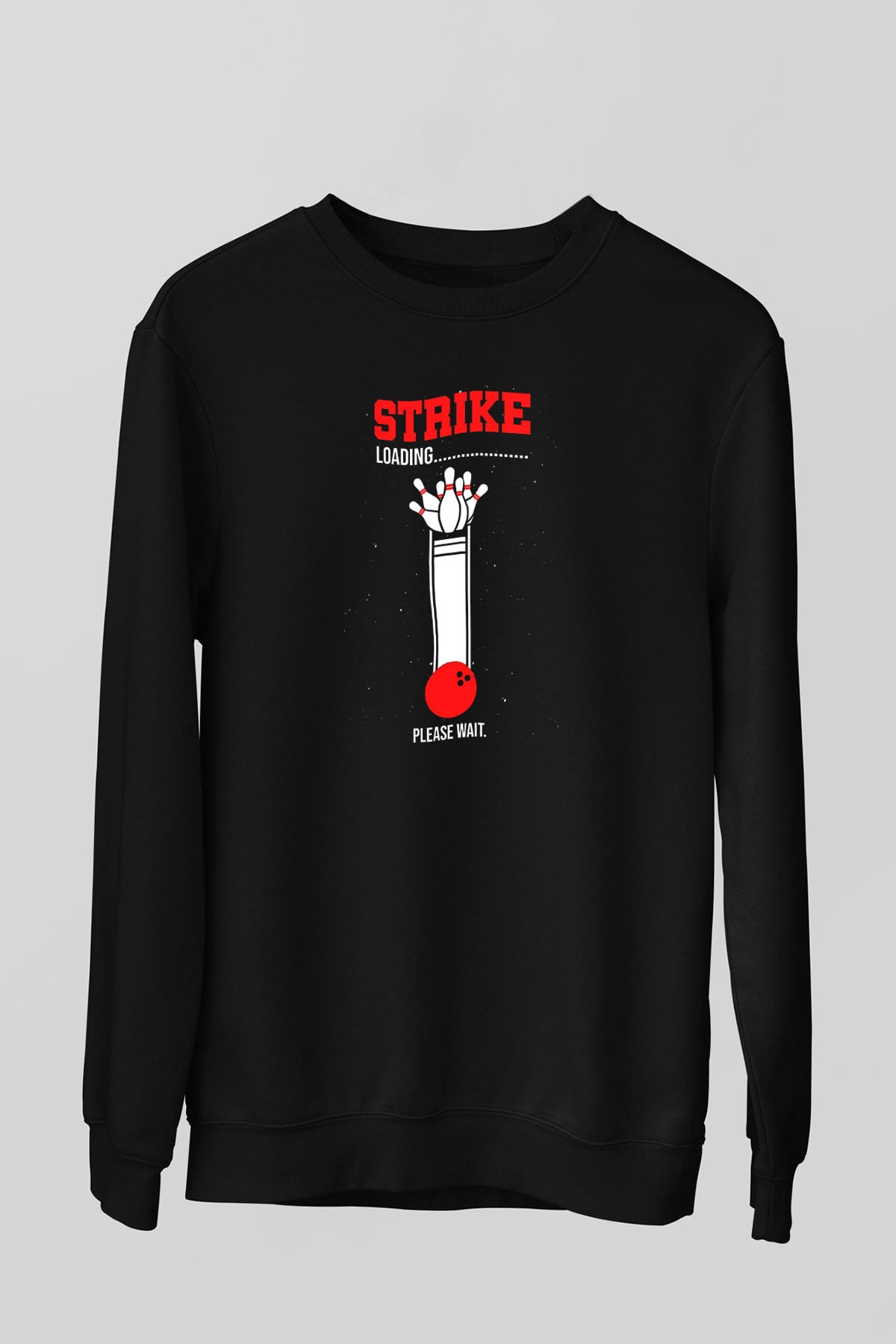 Binicilik - Riding Baskılı Unisex Siyah Sweatshirt