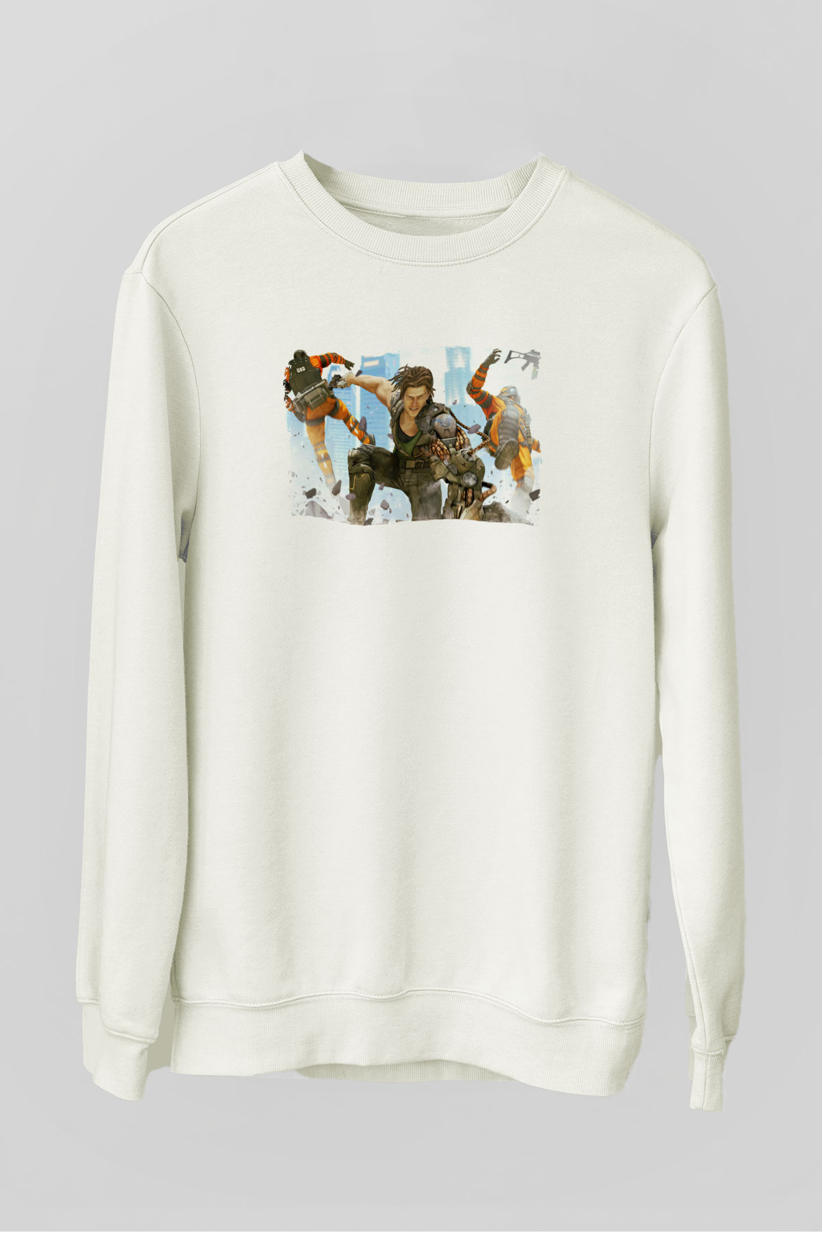 Bionic Commando Beyaz Unisex Sweatshirt