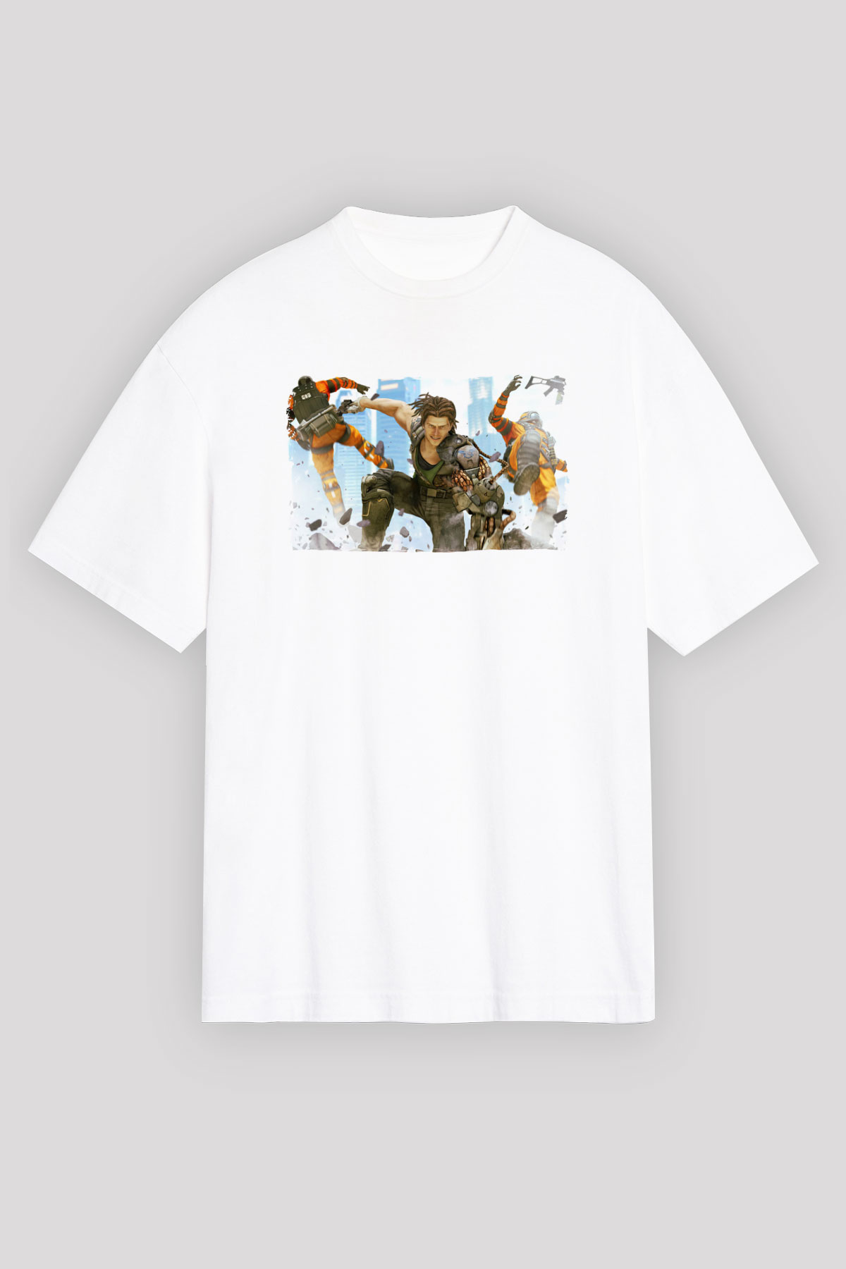 Bionic Commando Beyaz Unisex Tişört T-Shirt