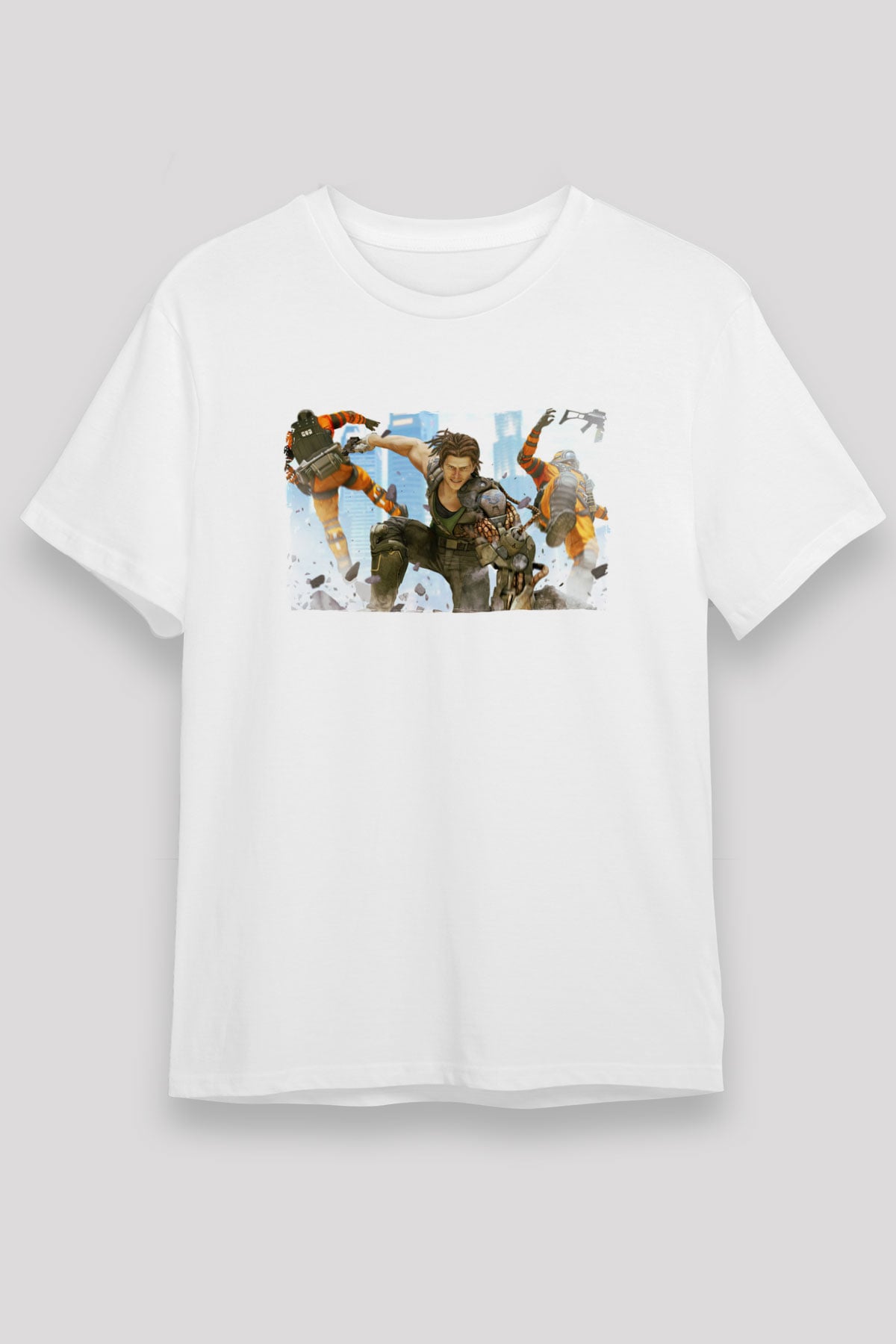 Bionic Commando Beyaz Unisex Tişört T-Shirt