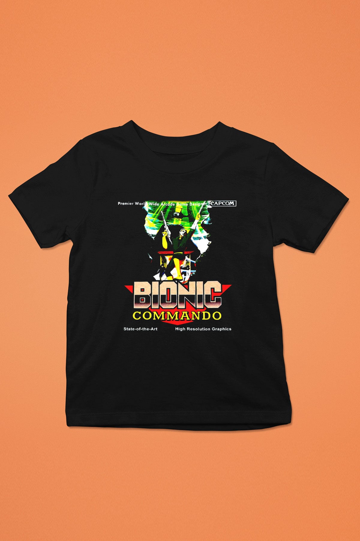 Bionic Commando Siyah Unisex  Çocuk Tişört