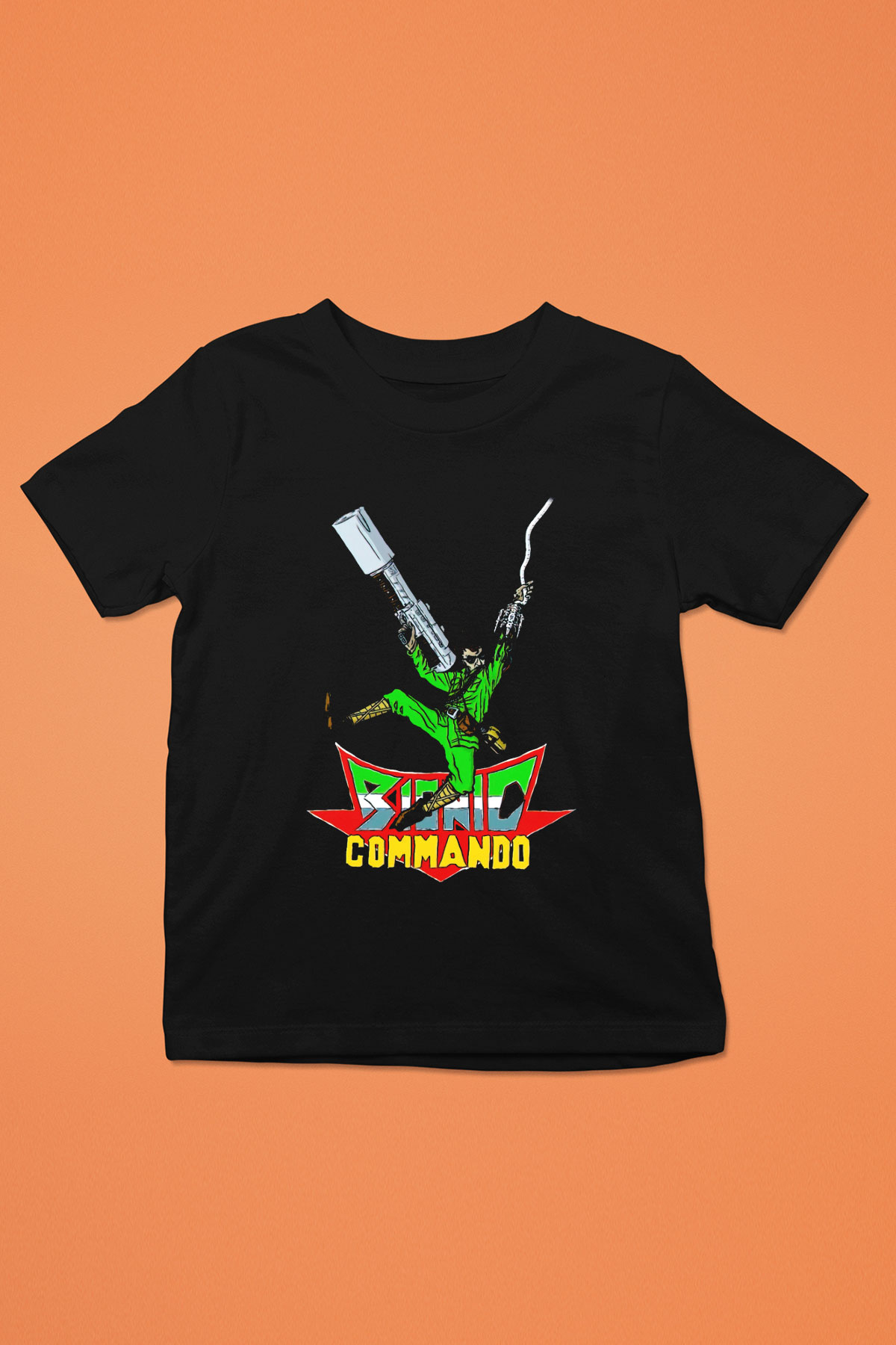 Bionic Commando Siyah Unisex  Çocuk Tişört