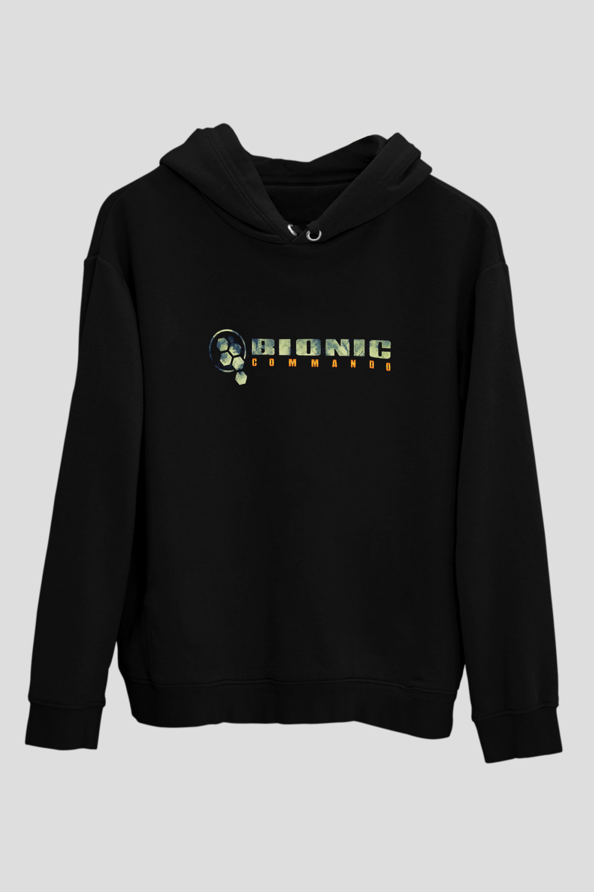 Bionic Commando Siyah Unisex Hoodie