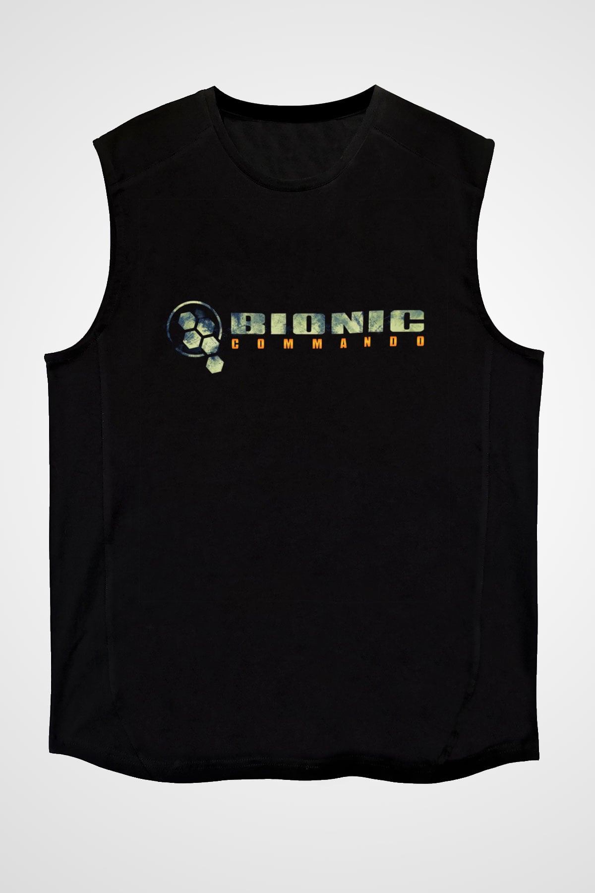 Bionic Commando Siyah Unisex Kolsuz Tişört