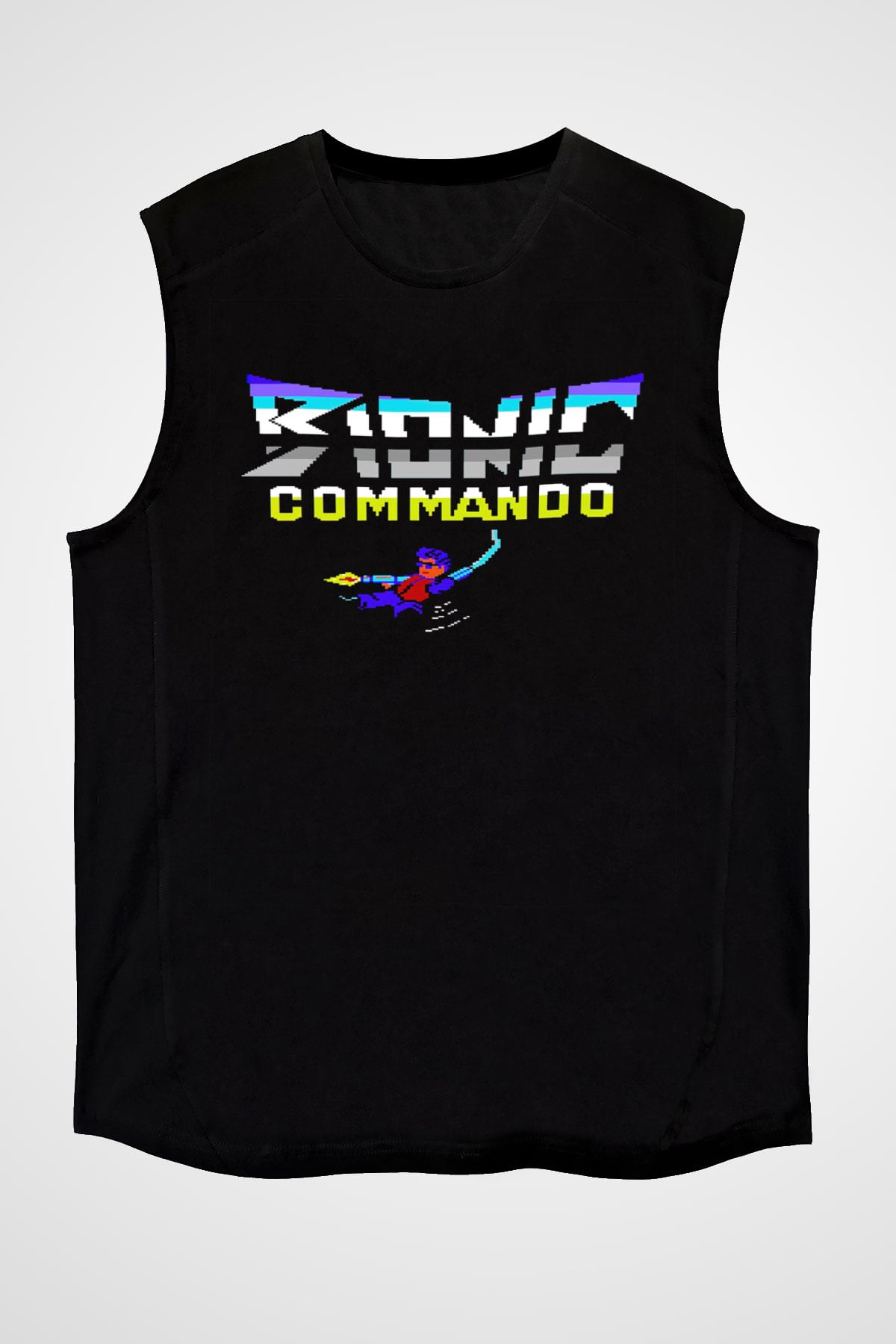 Bionic Commando Siyah Unisex  Kolsuz Tişört