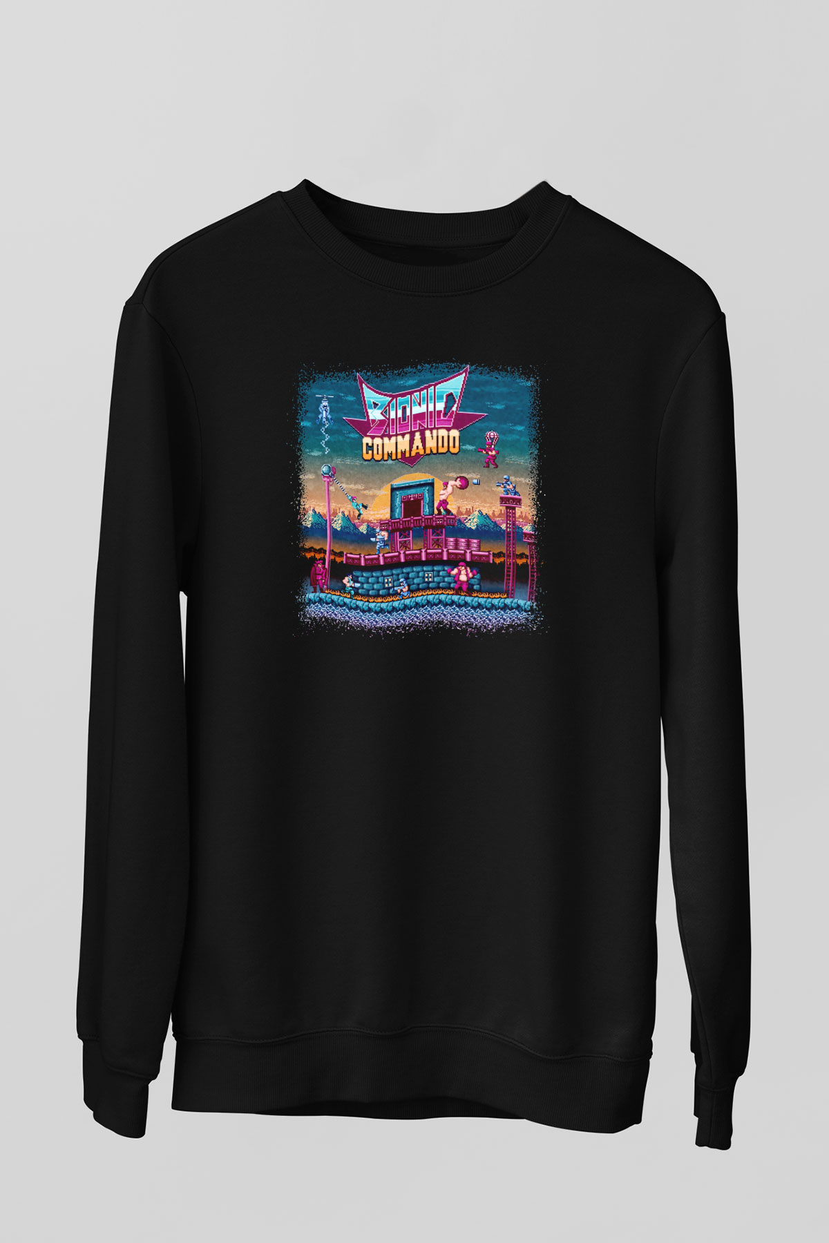 Bionic Commando Siyah Unisex  Sweatshirt