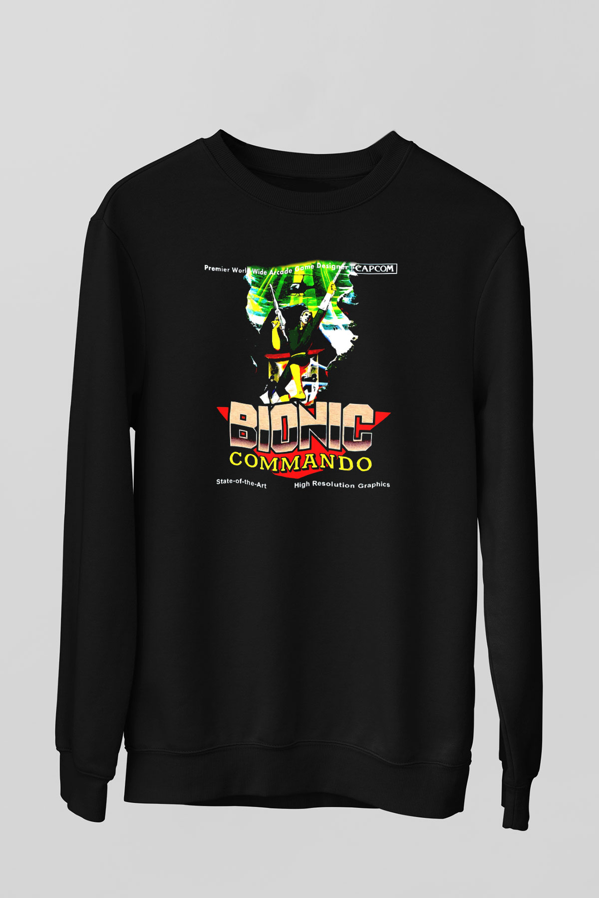 Bionic Commando Siyah Unisex  Sweatshirt