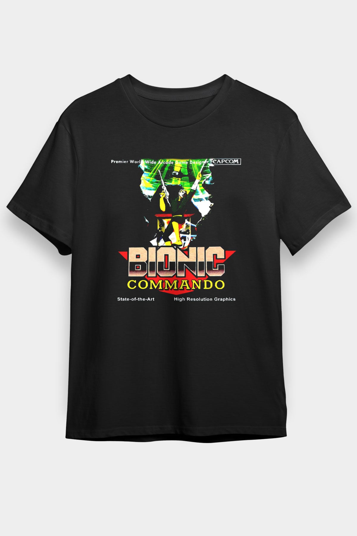 Bionic Commando Siyah Unisex Tişört