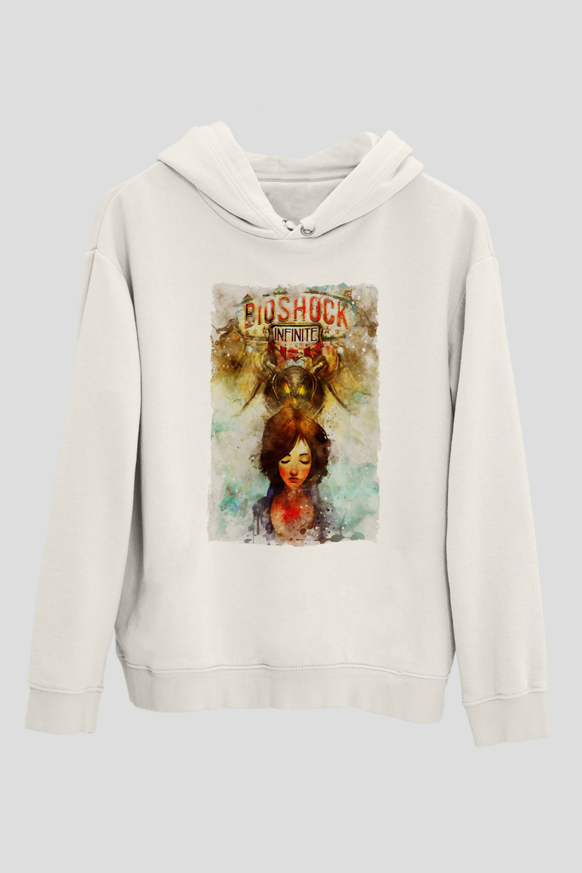 BioShock Beyaz Unisex Hoodie